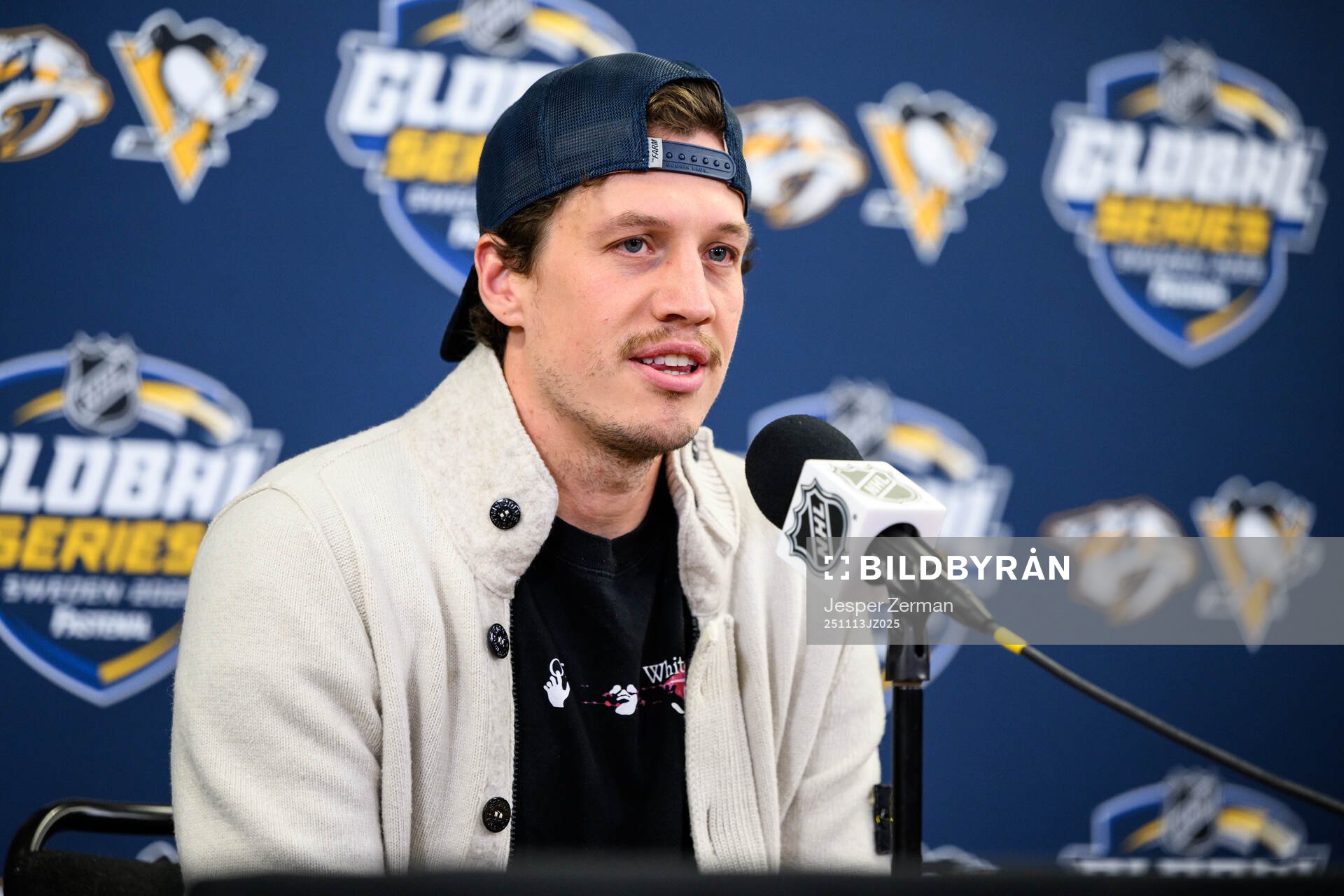 Rickard Rakell of Pittsburgh Penguins at a pressconference