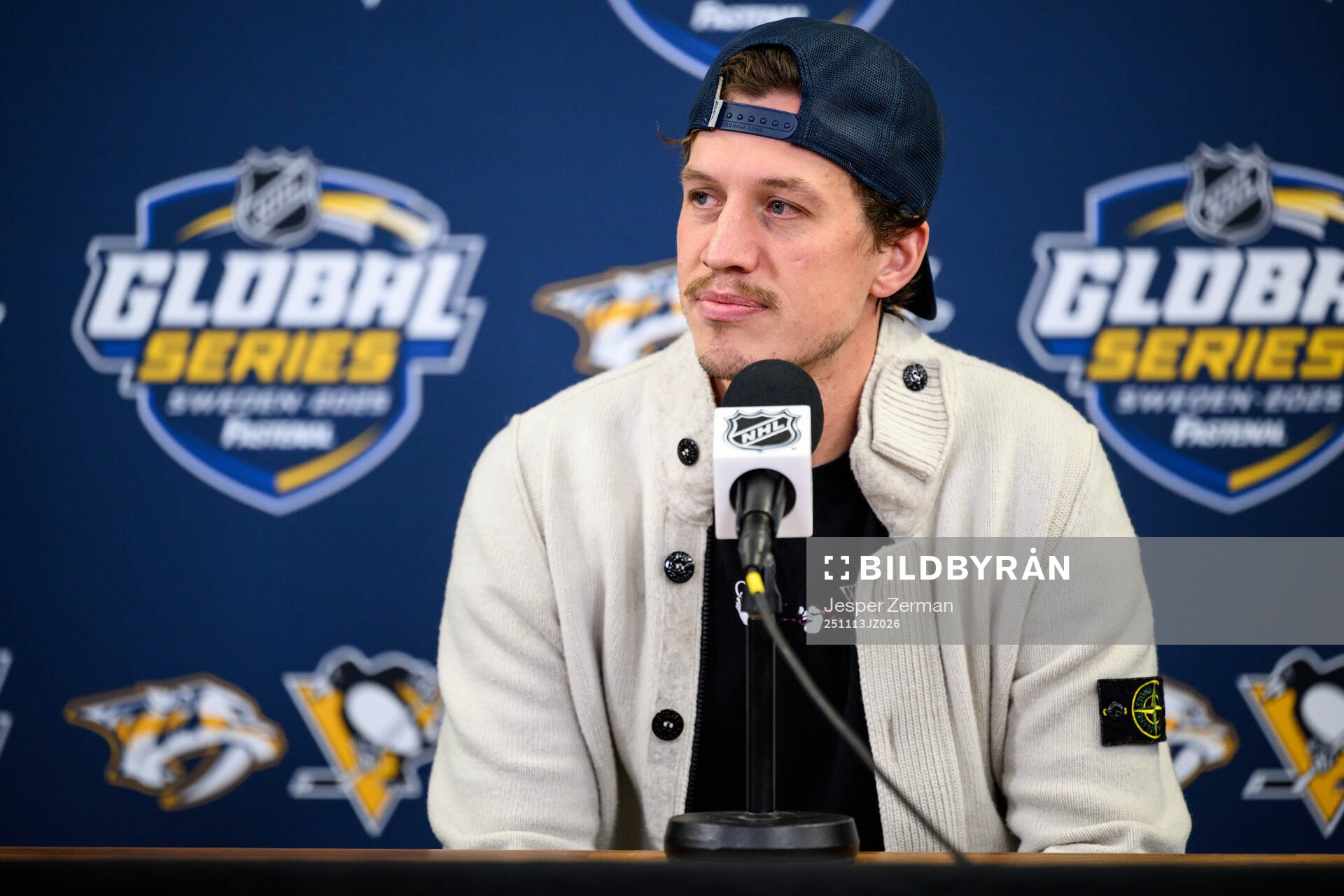 Rickard Rakell of Pittsburgh Penguins at a pressconference