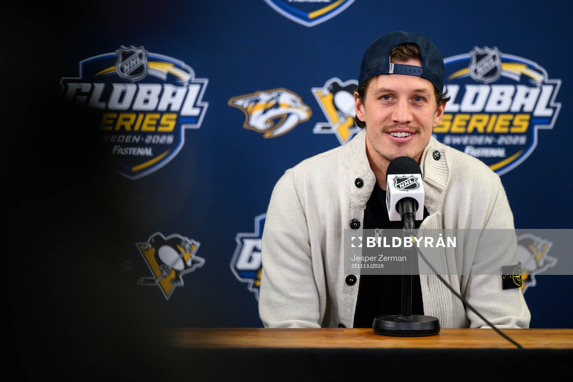 Rickard Rakell of Pittsburgh Penguins at a pressconference
