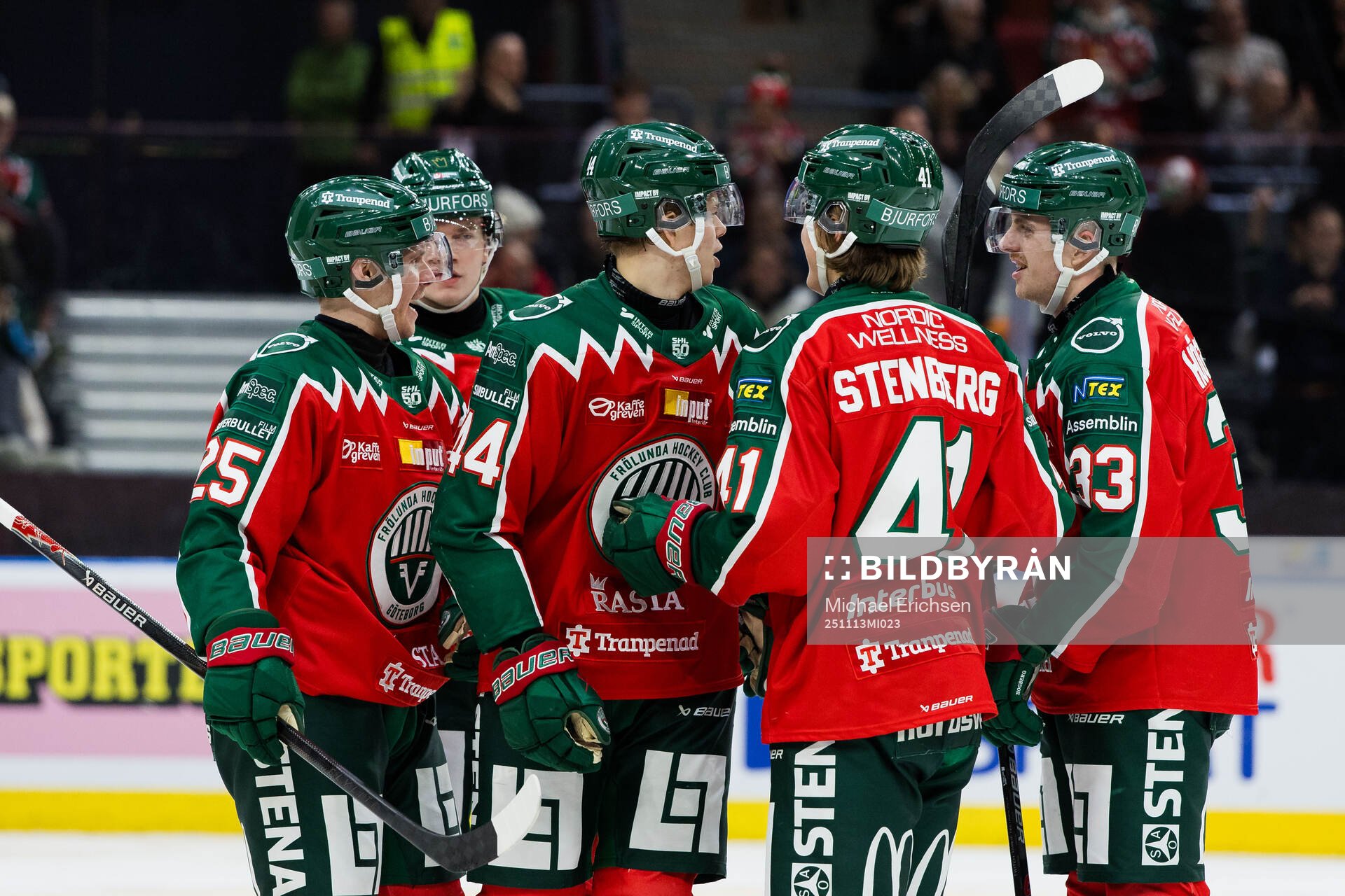 Frölundas Noah Dower Nilsson jublar 1-0