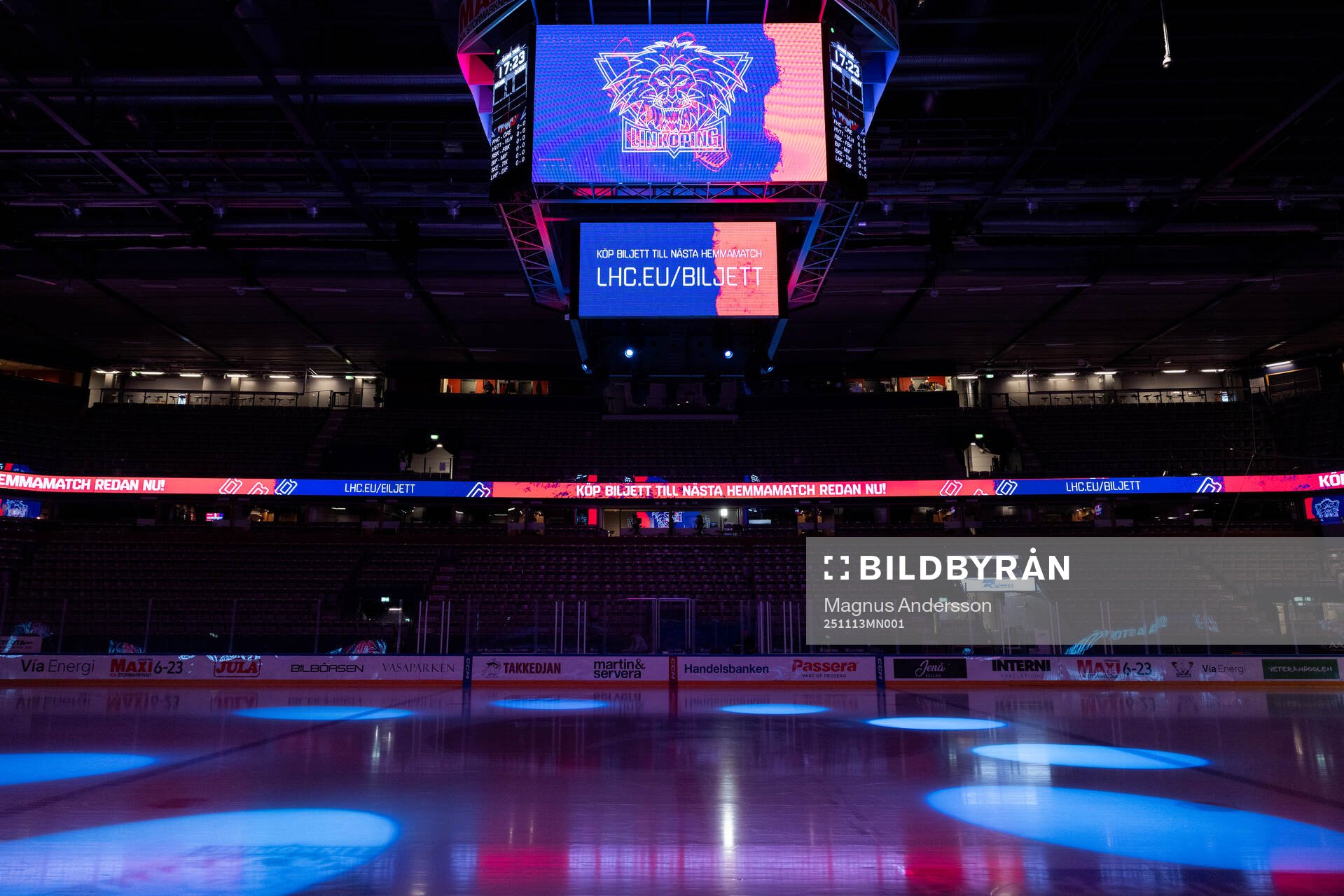 Interiör vy av Saab Arena