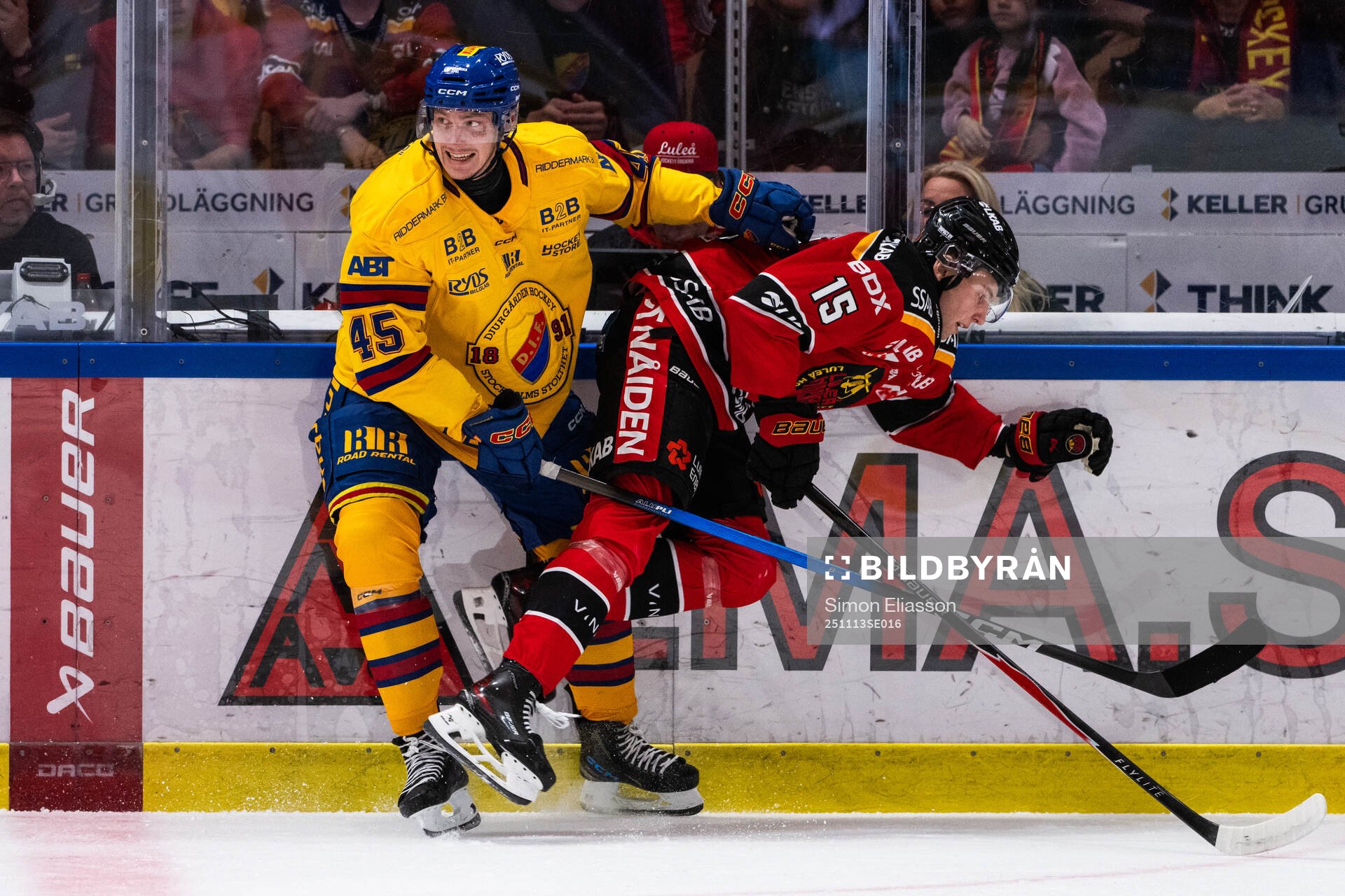 Djurgårdens Hugo Blixt och Luleås David Granberg