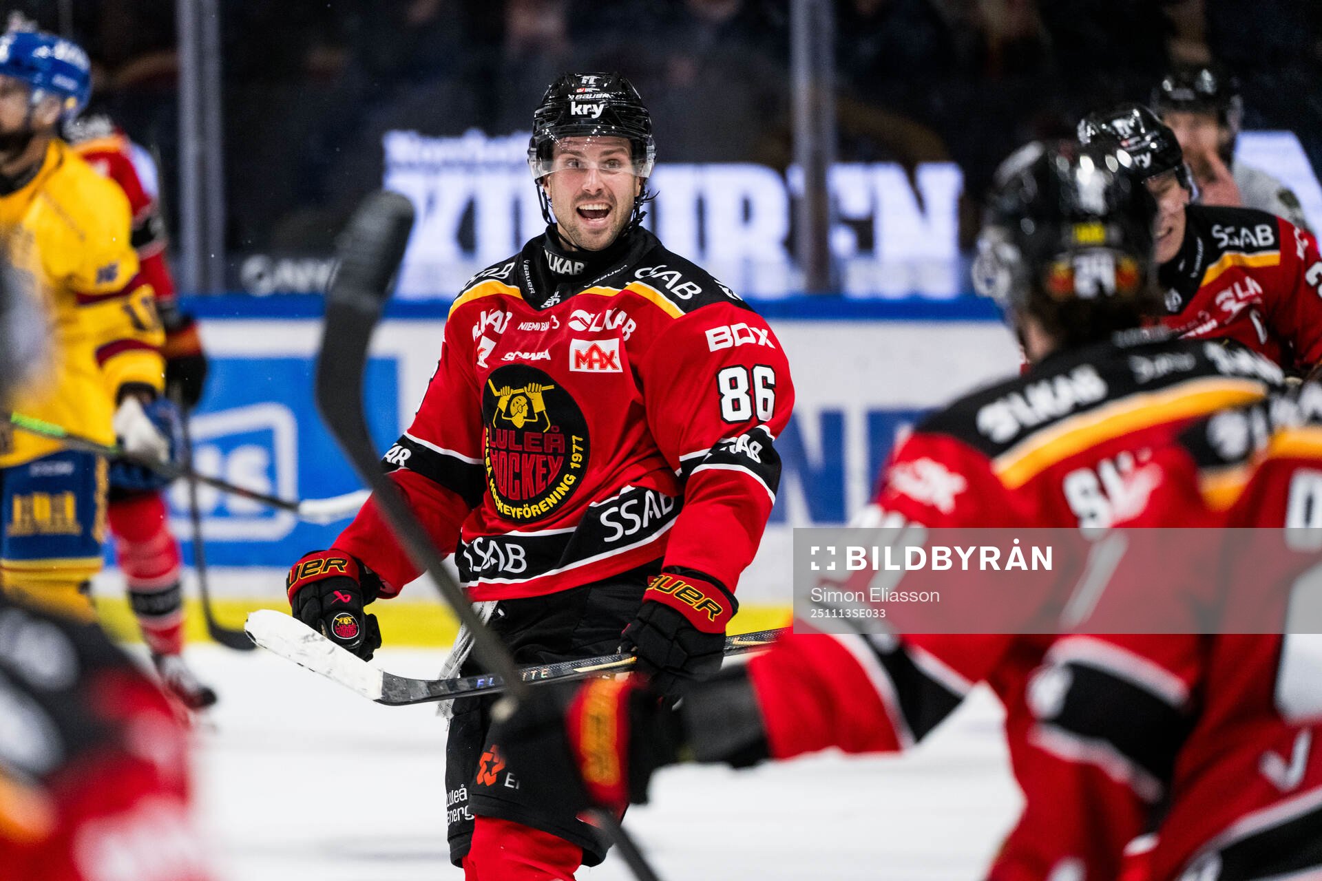 Luleås Mathias Bromé jublar