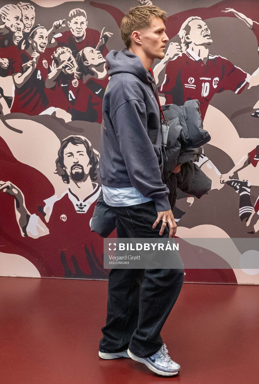 Martin Ødegaard of Norway arrives