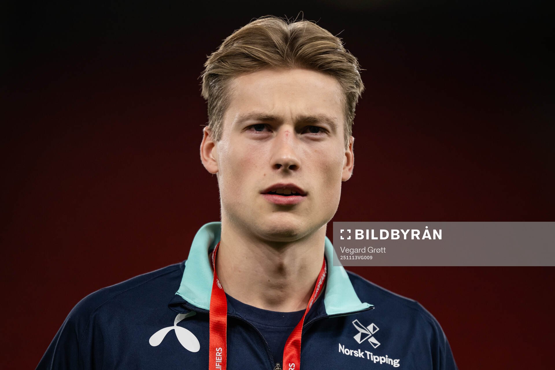 Goalkeeper Sander Tangvik of Norway