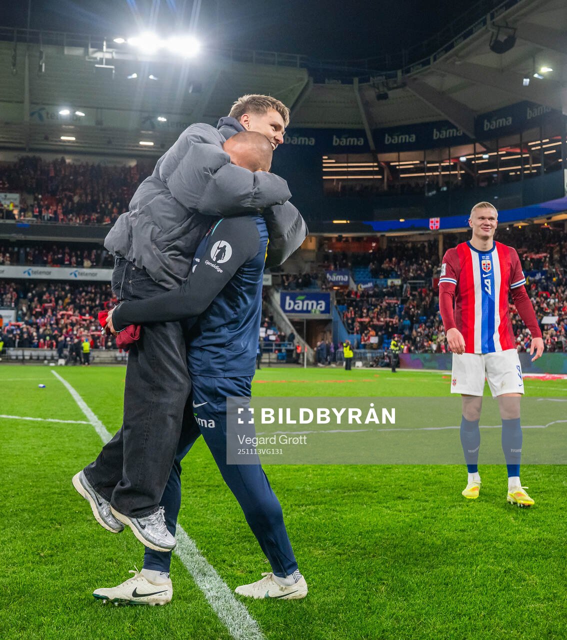 Leo Østigård, Martin Ødegaard and Erling Braut Haaland