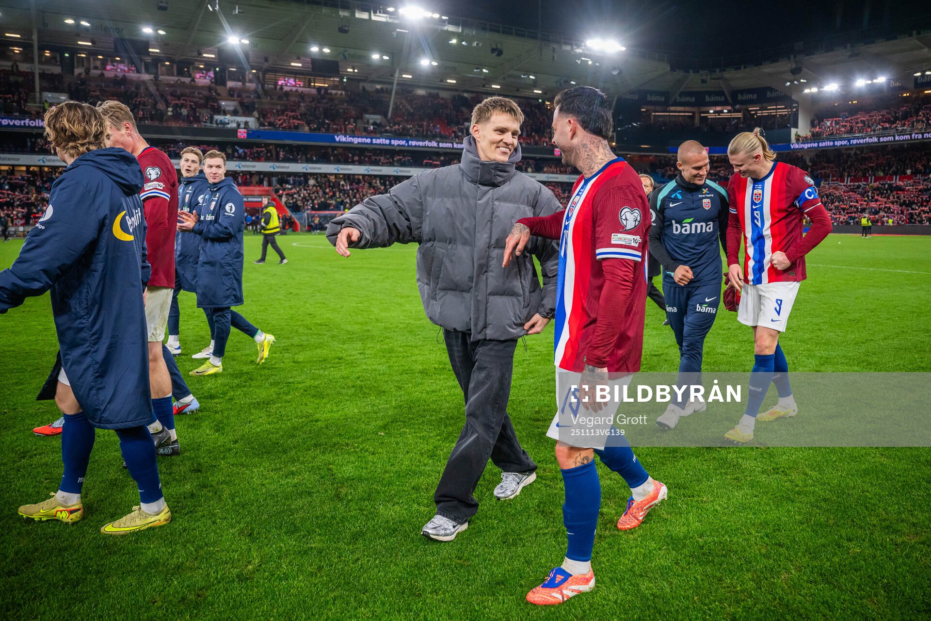 Martin Ødegaard and Aron Bizet Dønnum of Norway