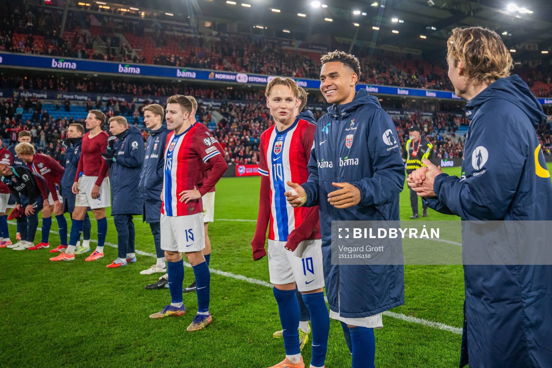 Andreas Schjelderup and Antonio Nusa of Norway