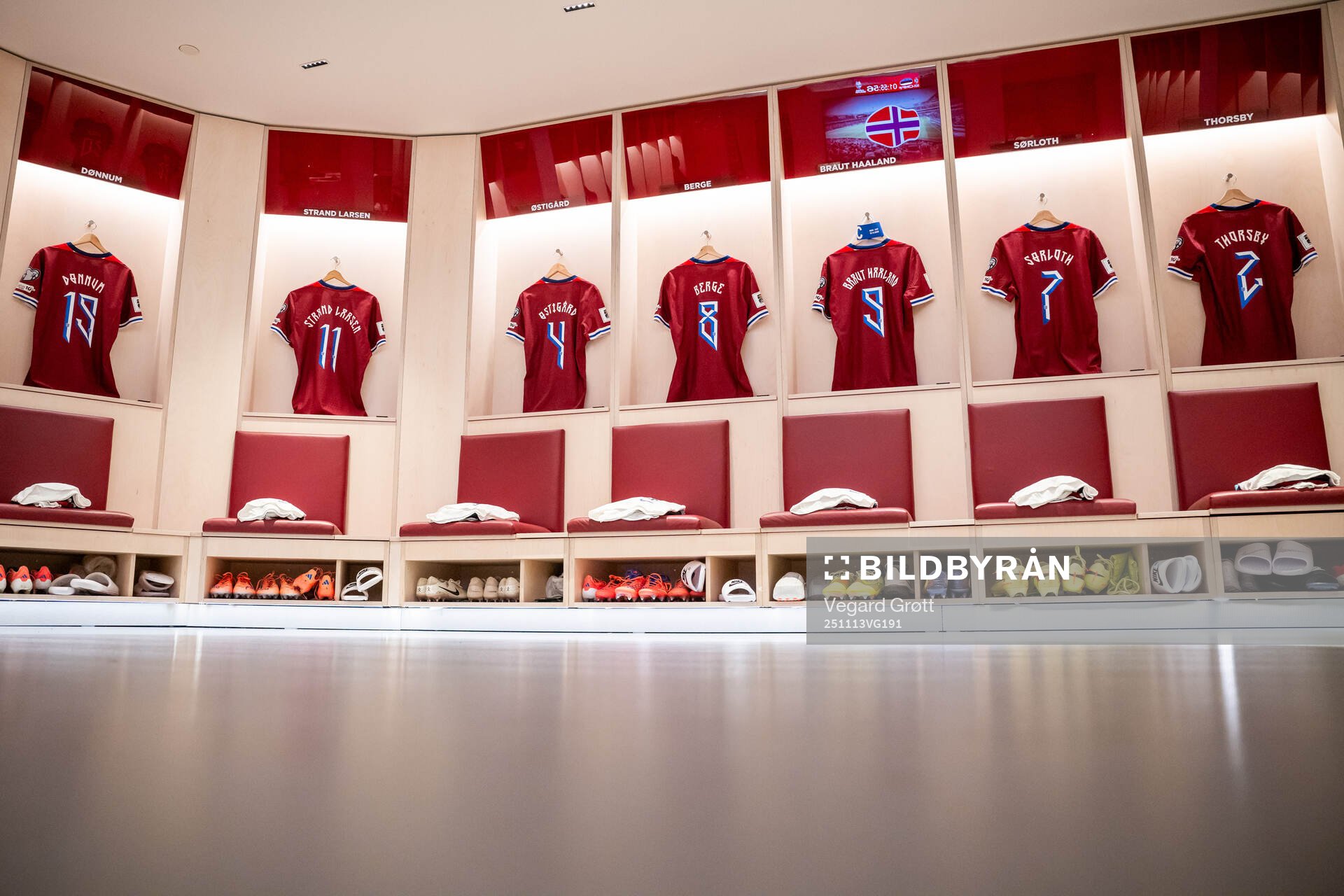 Norway’s dressing room
