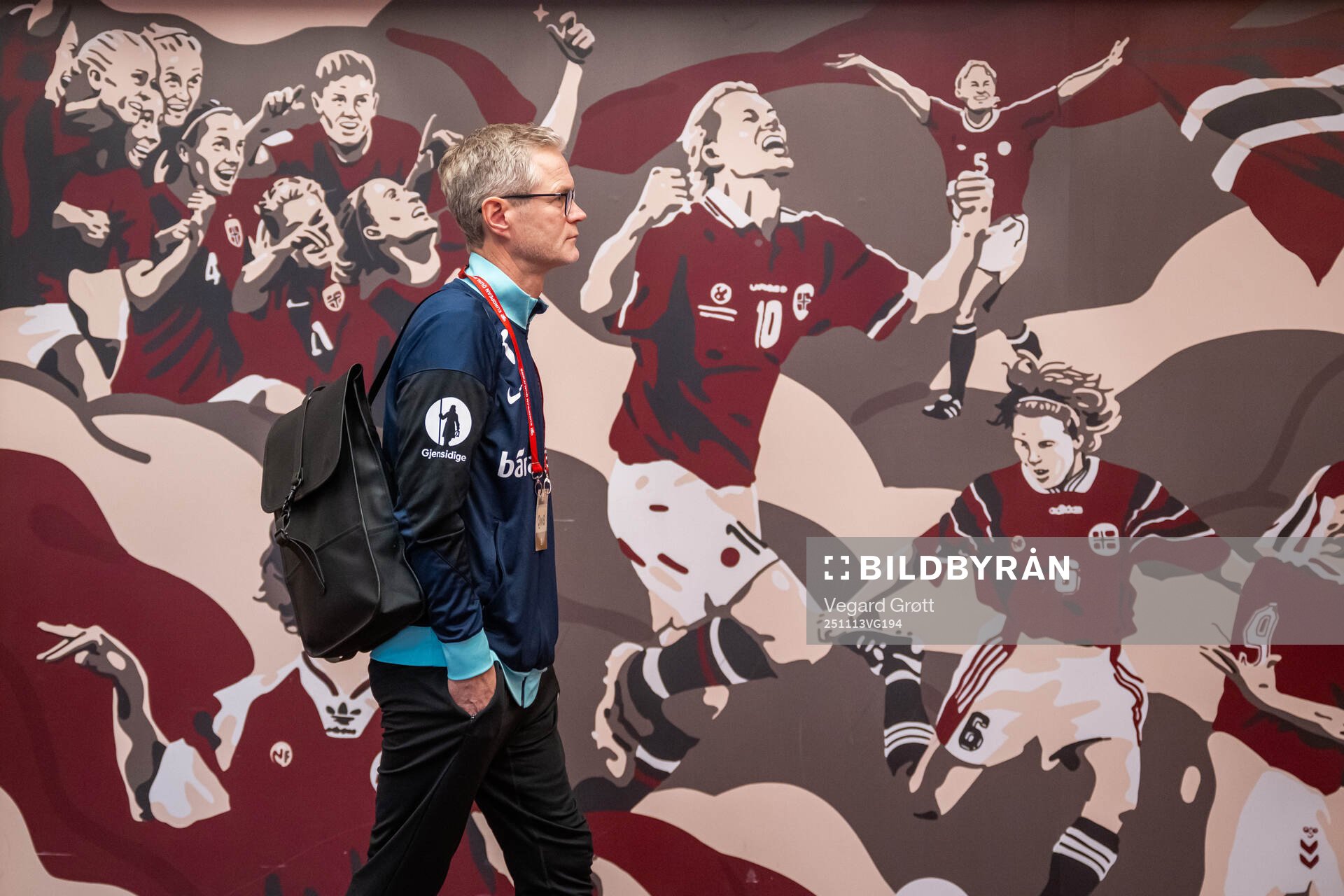 Are Hokstad, team manager of Norway, arrives