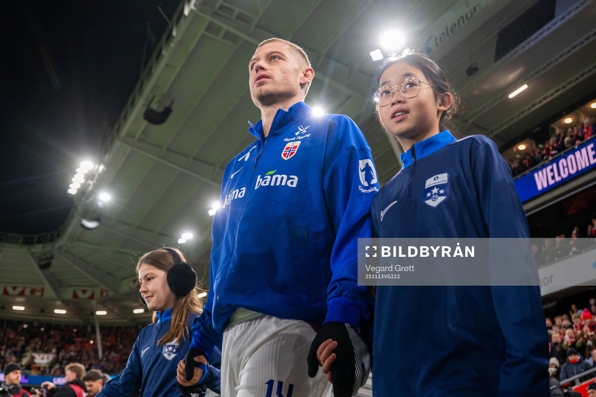 Julian Ryerson of Norway enters the pitch
