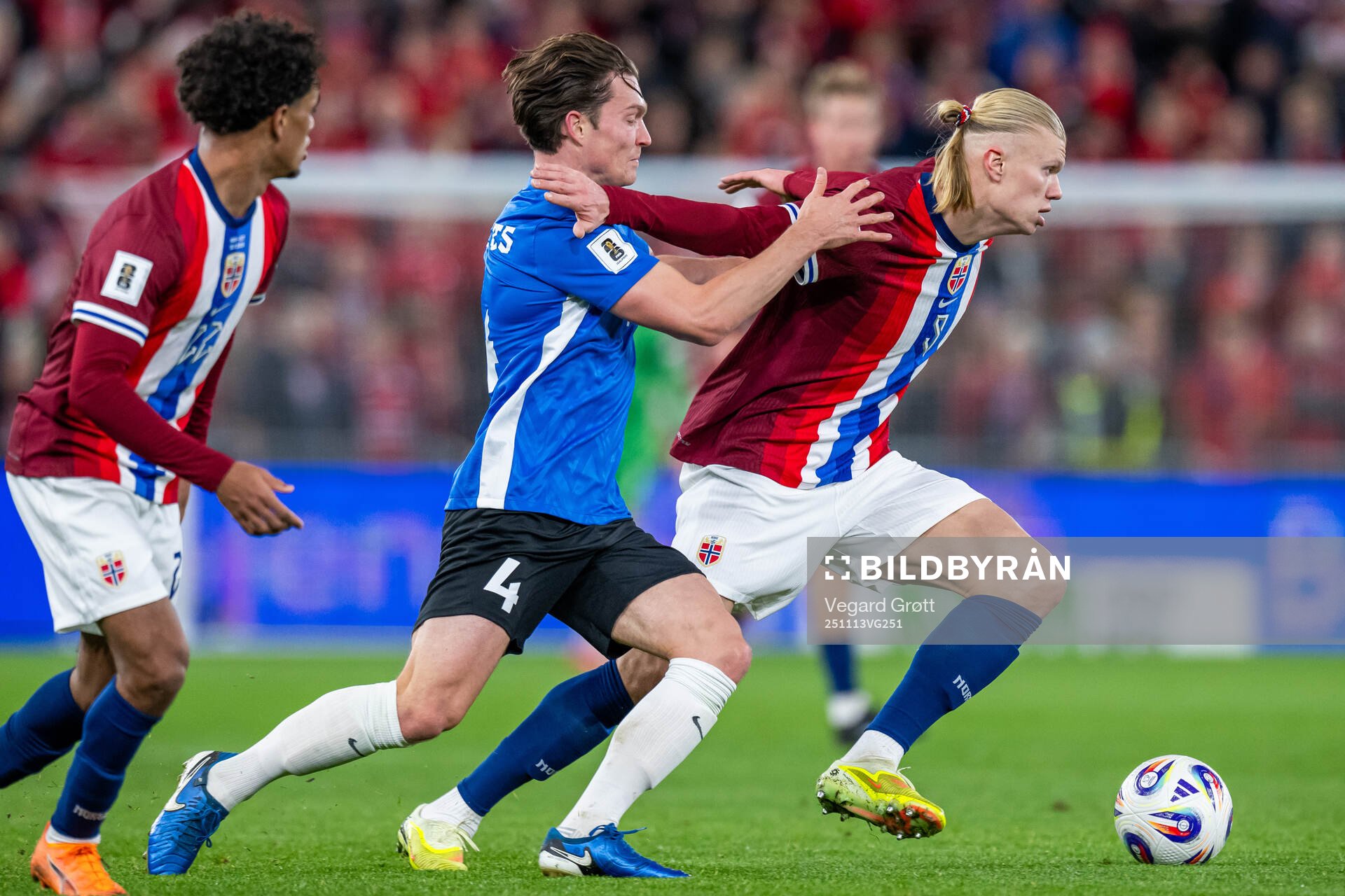 Markus Soomets of Estonia and Erling Braut Haaland of Norway