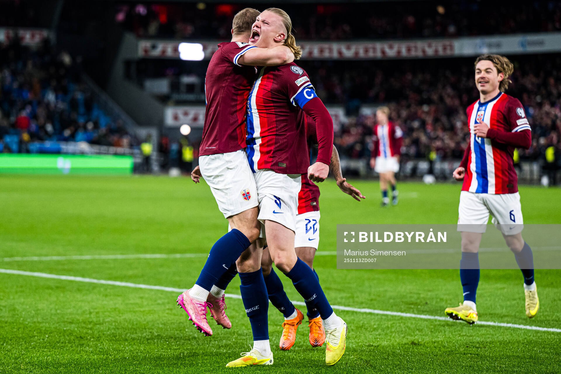 Erling Braut Haaland of Norway celebrates