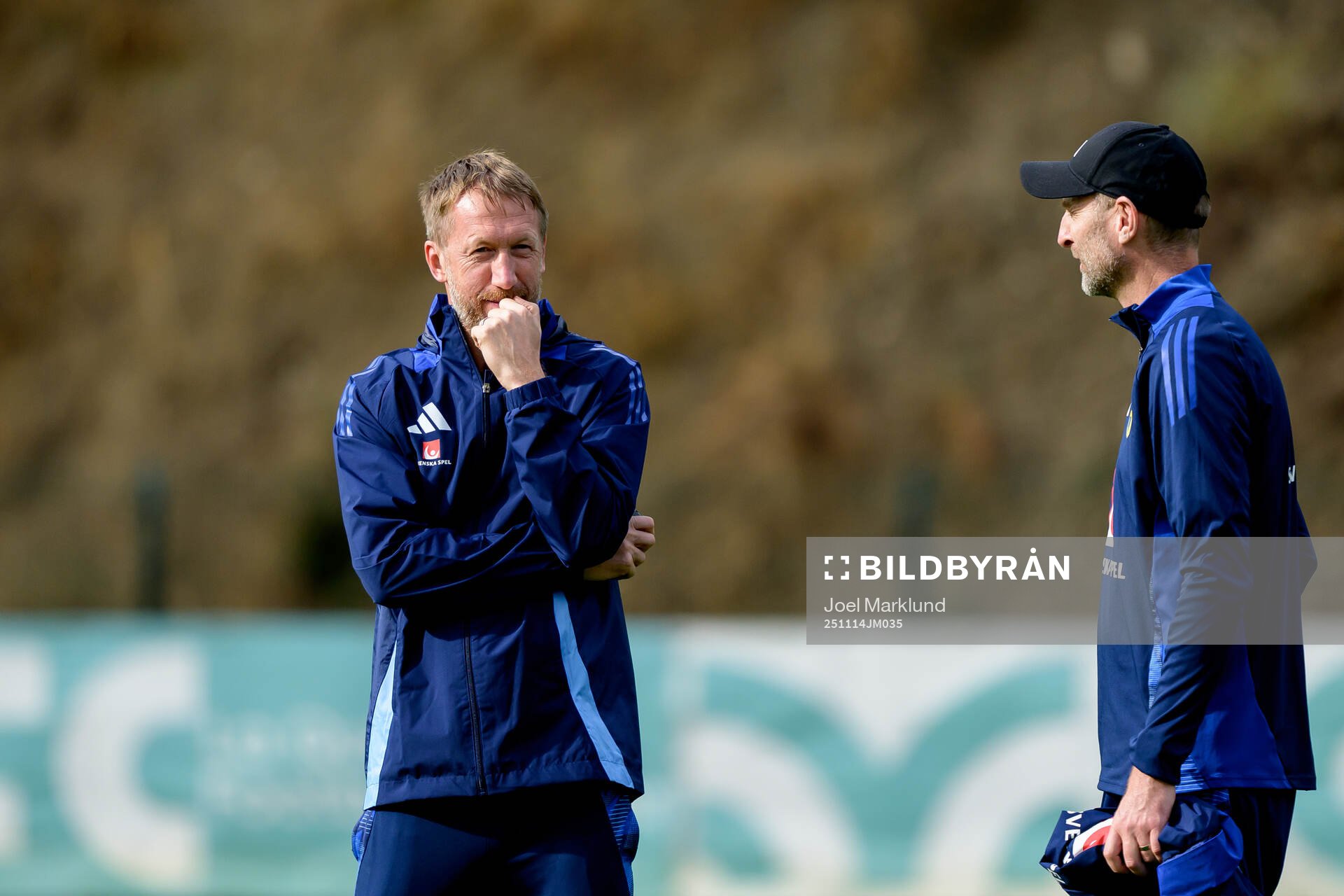 Head coach Graham Potter and assistant coach Andreas