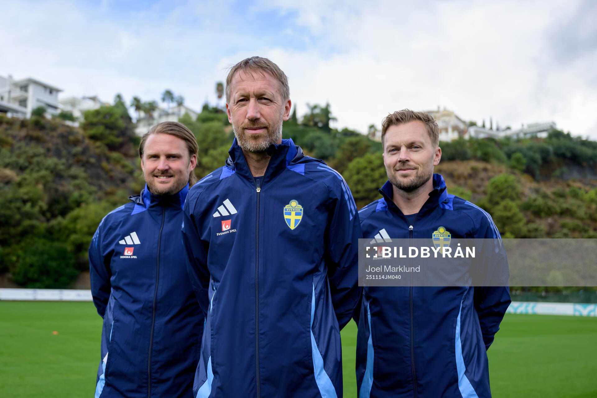Head coach Graham Potter with the assistant coaches Björn