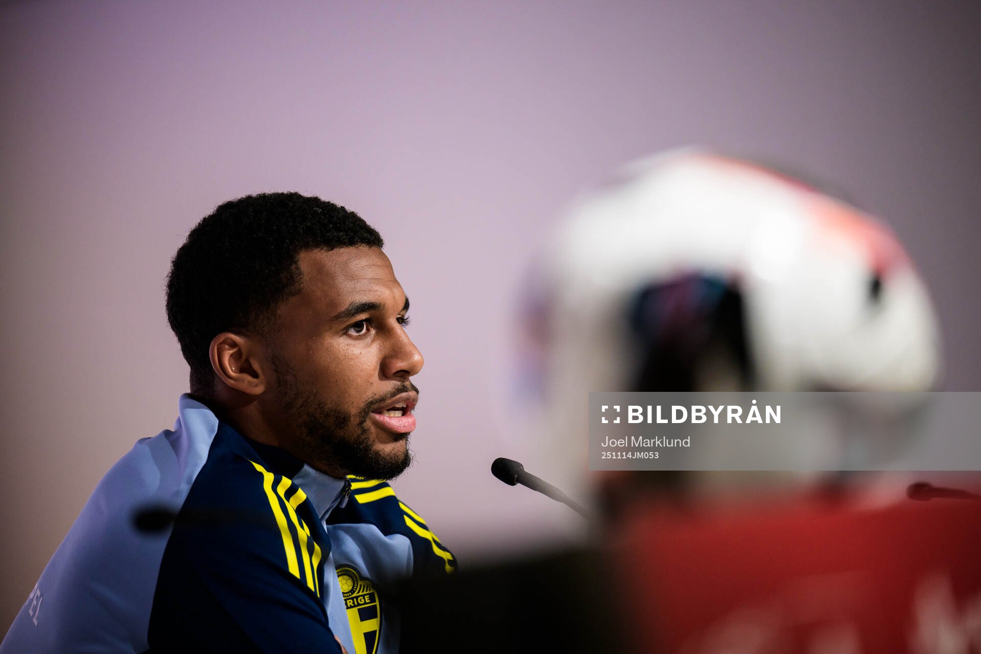 Isak Hien of the Swedish national football team