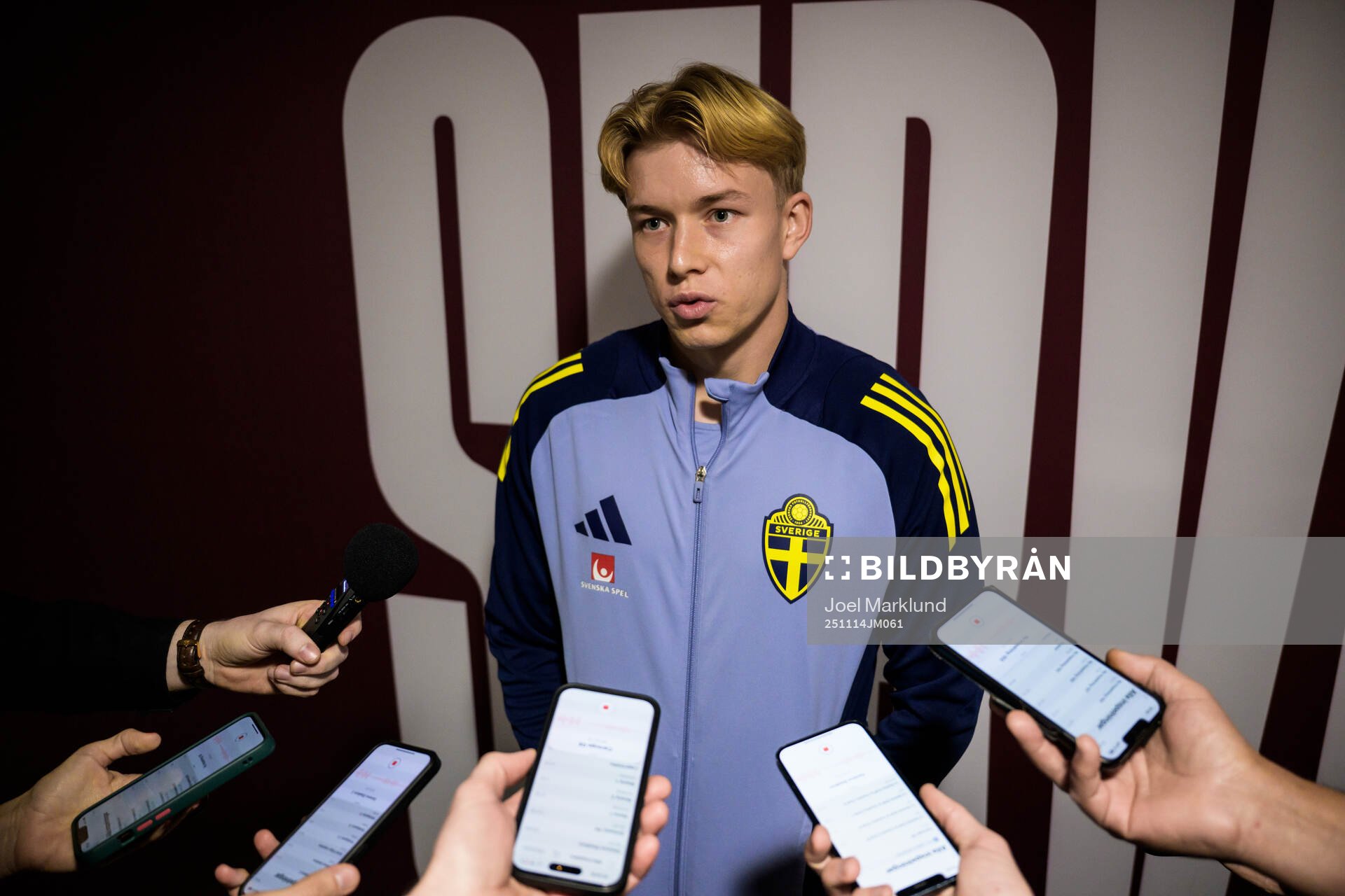 Daniel Svensson of the Swedish national football team talks