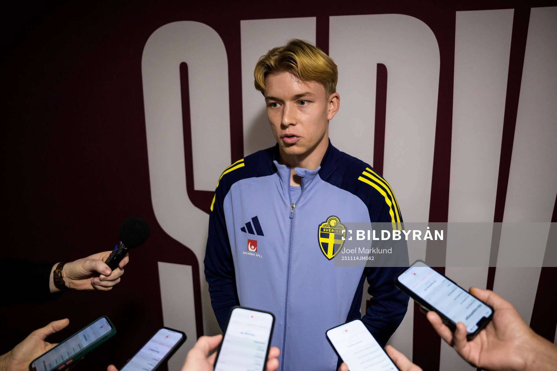 Daniel Svensson of the Swedish national football team talks