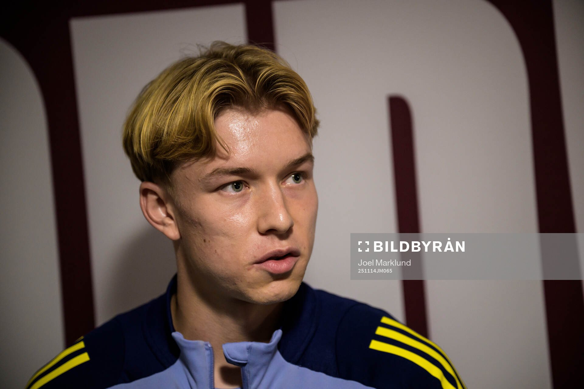 Daniel Svensson of the Swedish national football team talks