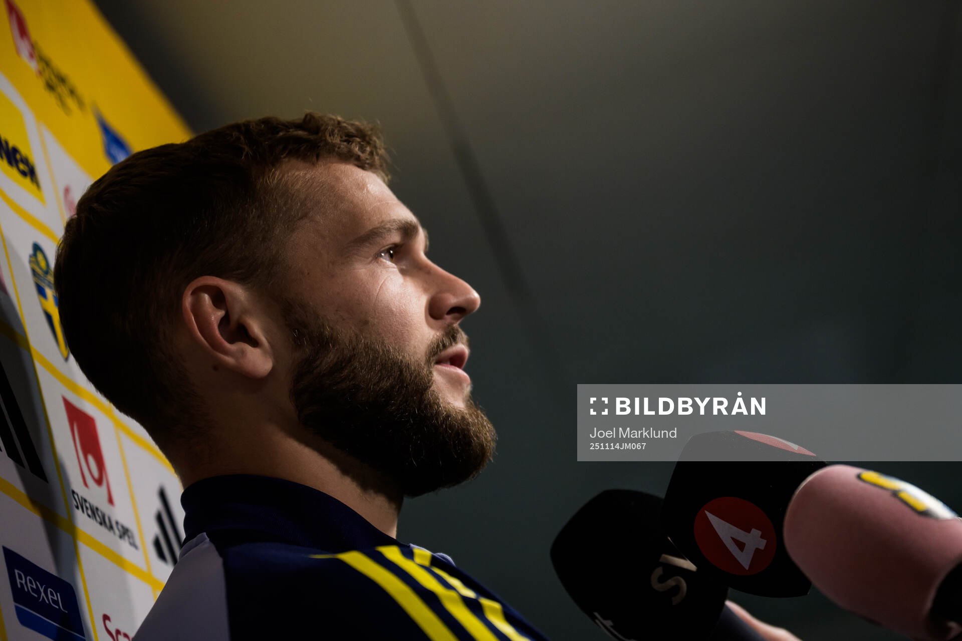 Jesper Karlström of the Swedish national football team