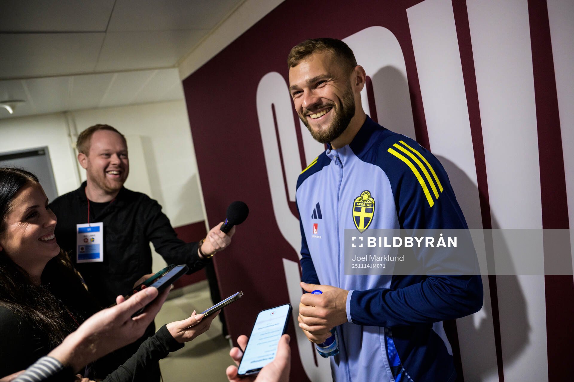 Jesper Karlström of the Swedish national football team