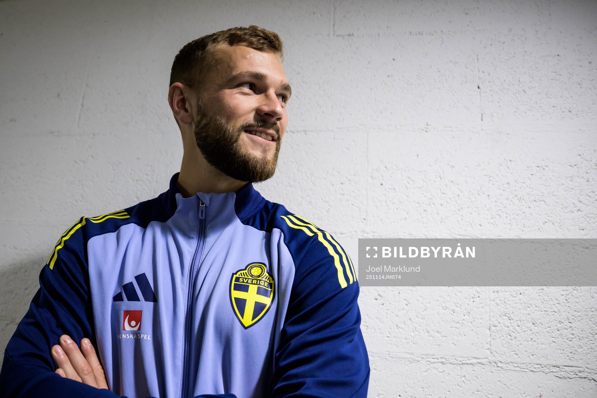 Jesper Karlström of the Swedish national football team