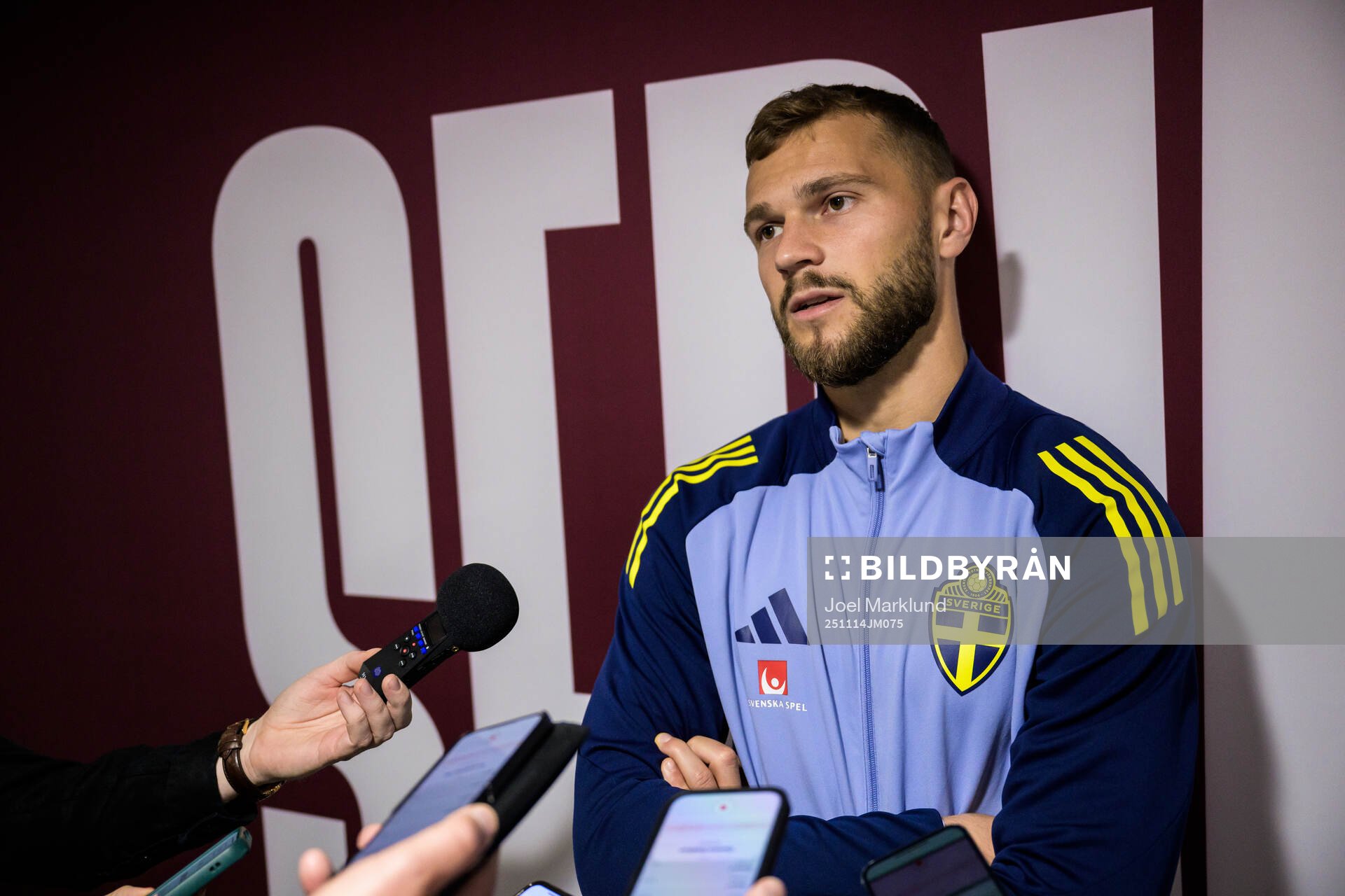 Jesper Karlström of the Swedish national football team
