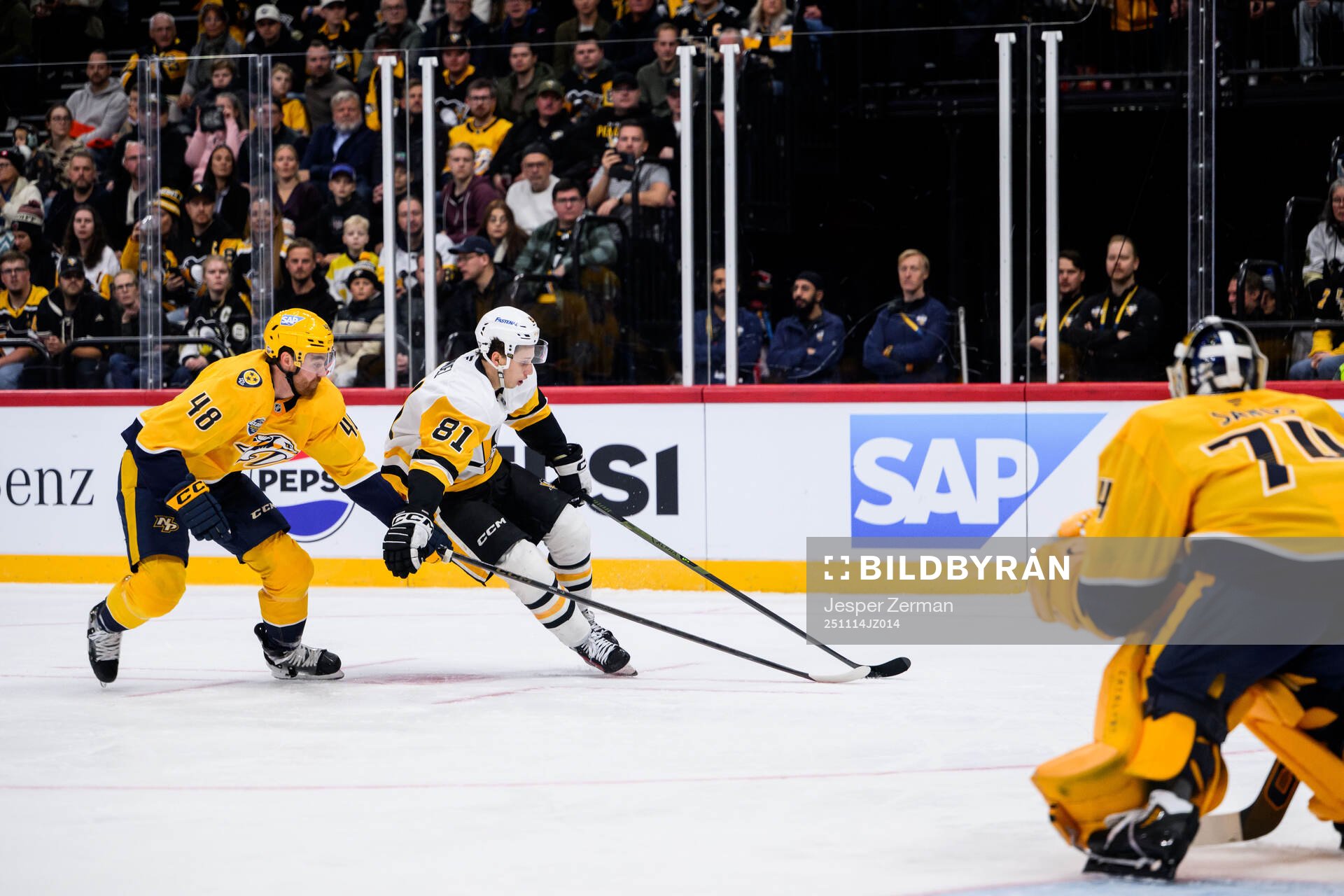 Nick Perbix of Nashville Predators and Ben Kindel of