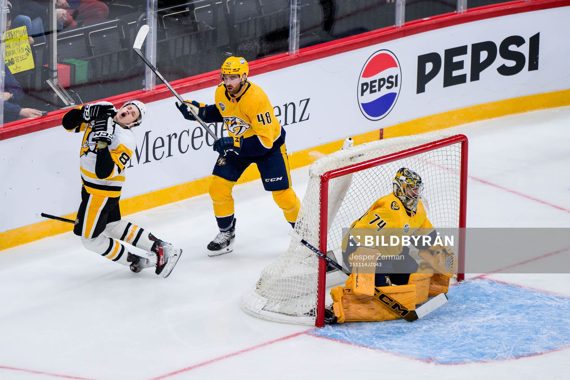 Ben Kindel of Pittsburgh Penguins and Nick Perbix of