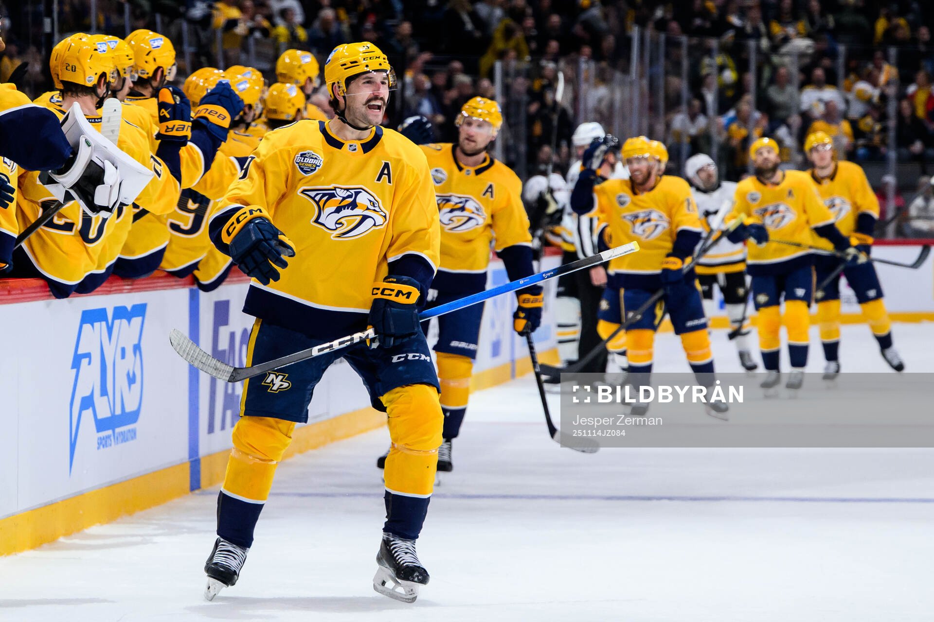 Filip Forsberg of Nashville Predators celebrates