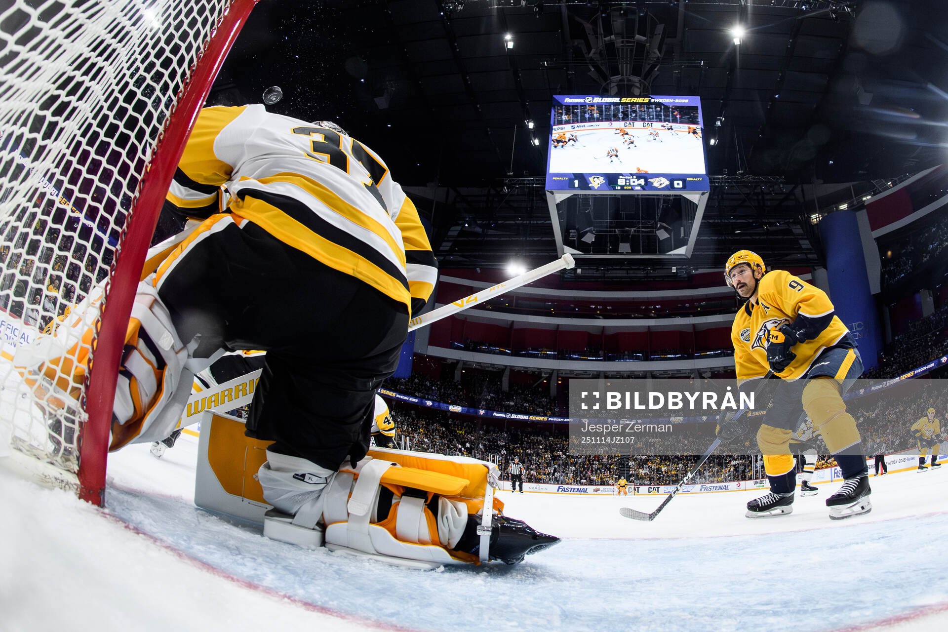goalkeeper Arturs Silovs of Pittsburgh Penguins and Filip