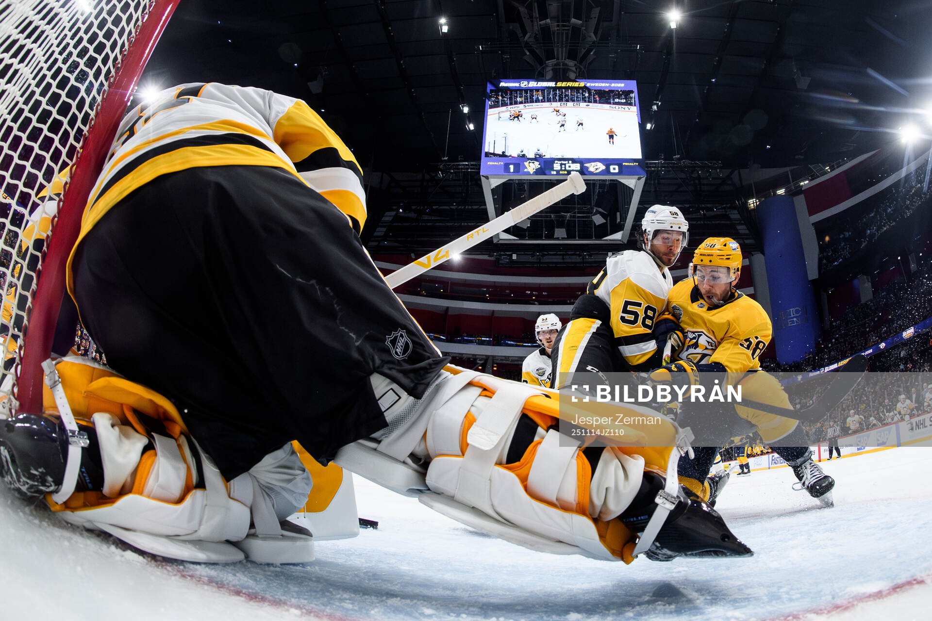 Kris Letang of Pittsburgh Penguins and Michael Bunting of