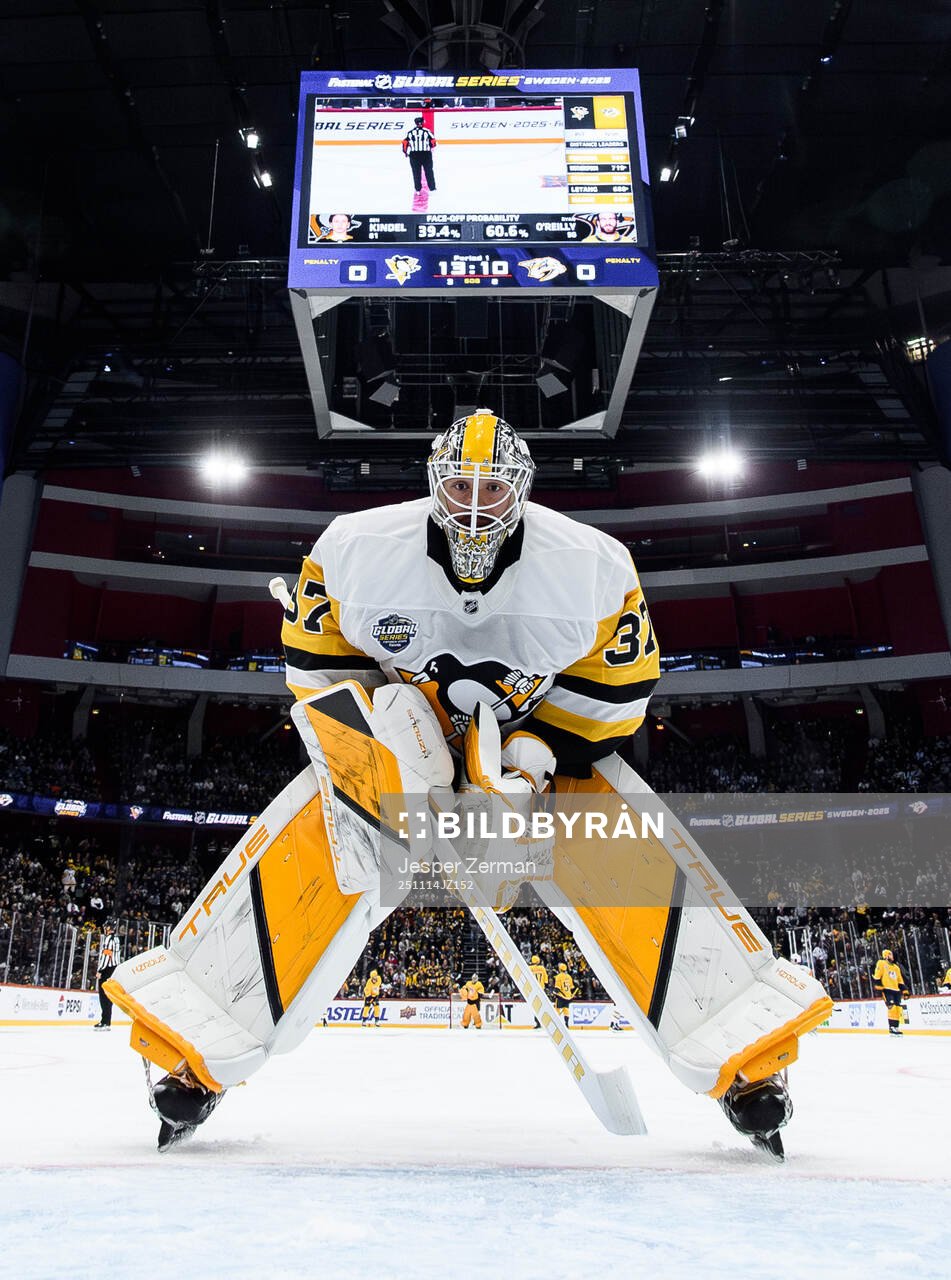 Goaltender Arturs Silovs of Pittsburgh Penguins