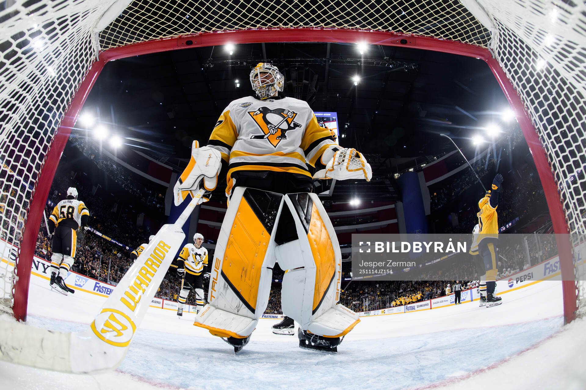 Goaltender Artur Silovs looks dejected