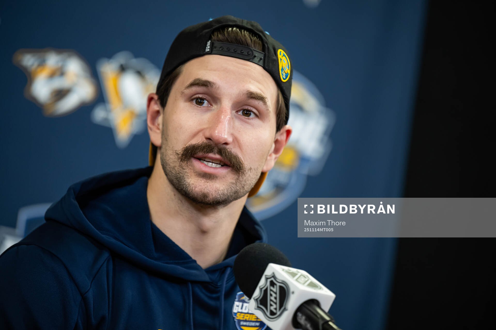Filip Forsberg at a press conference