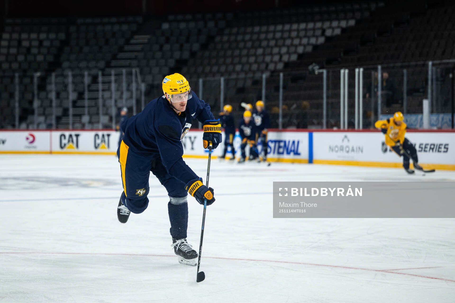 Michael McCarron at a practice session with Nashville
