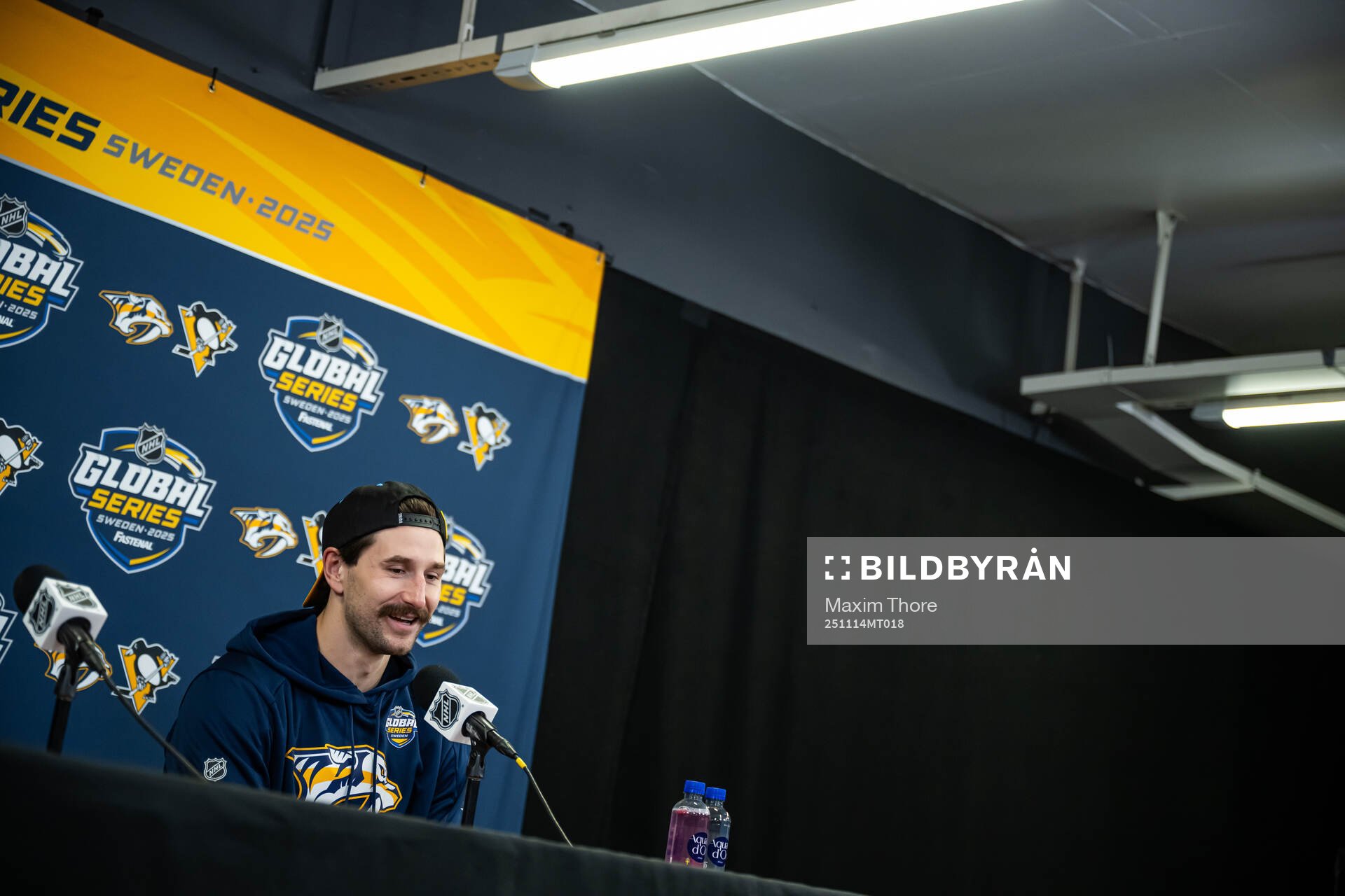 Filip Forsberg at a press conference
