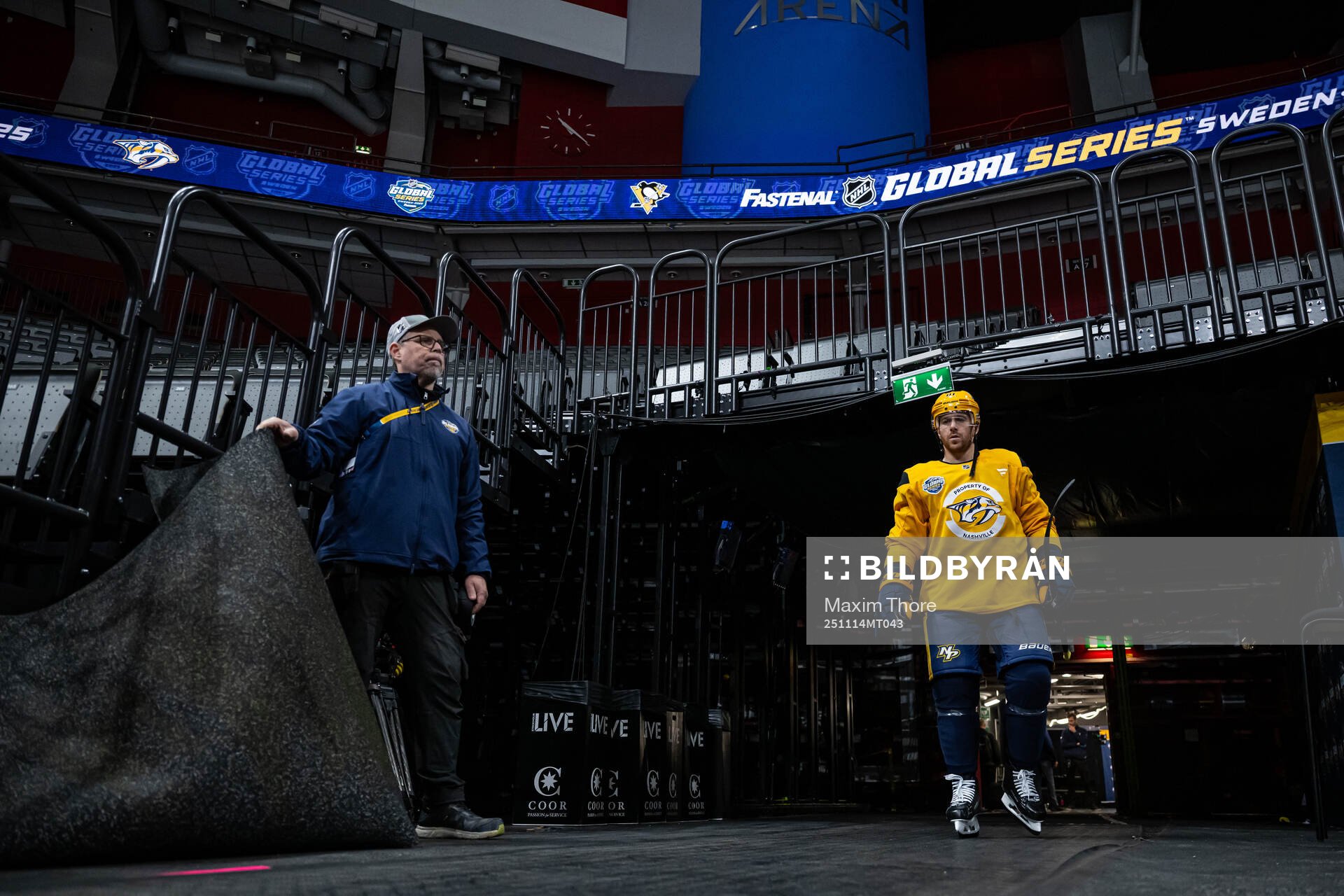 Jonathan Marchessault at a practice session with Nashville