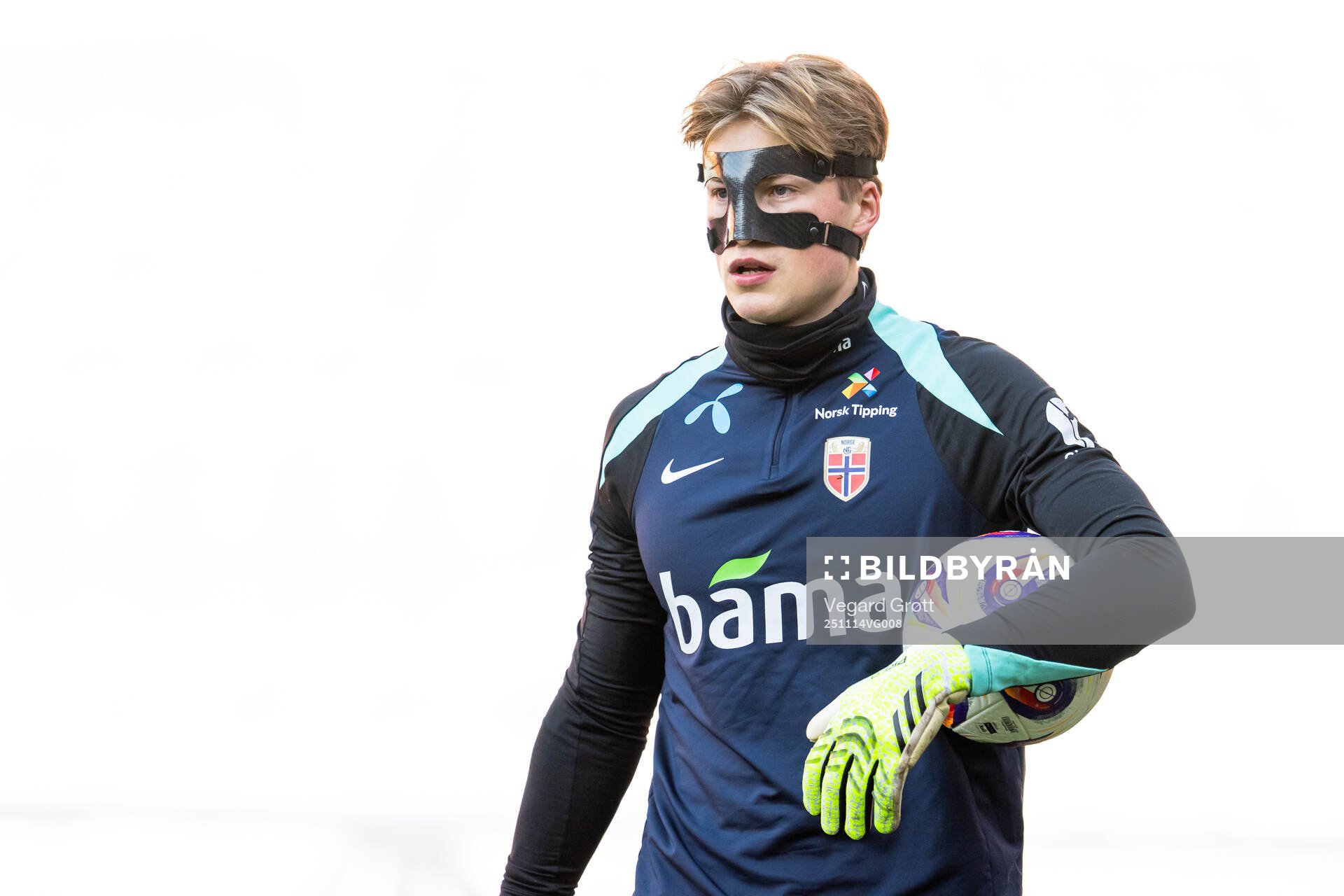 Goalkeeper Sander Tangvik of the Norwegian national