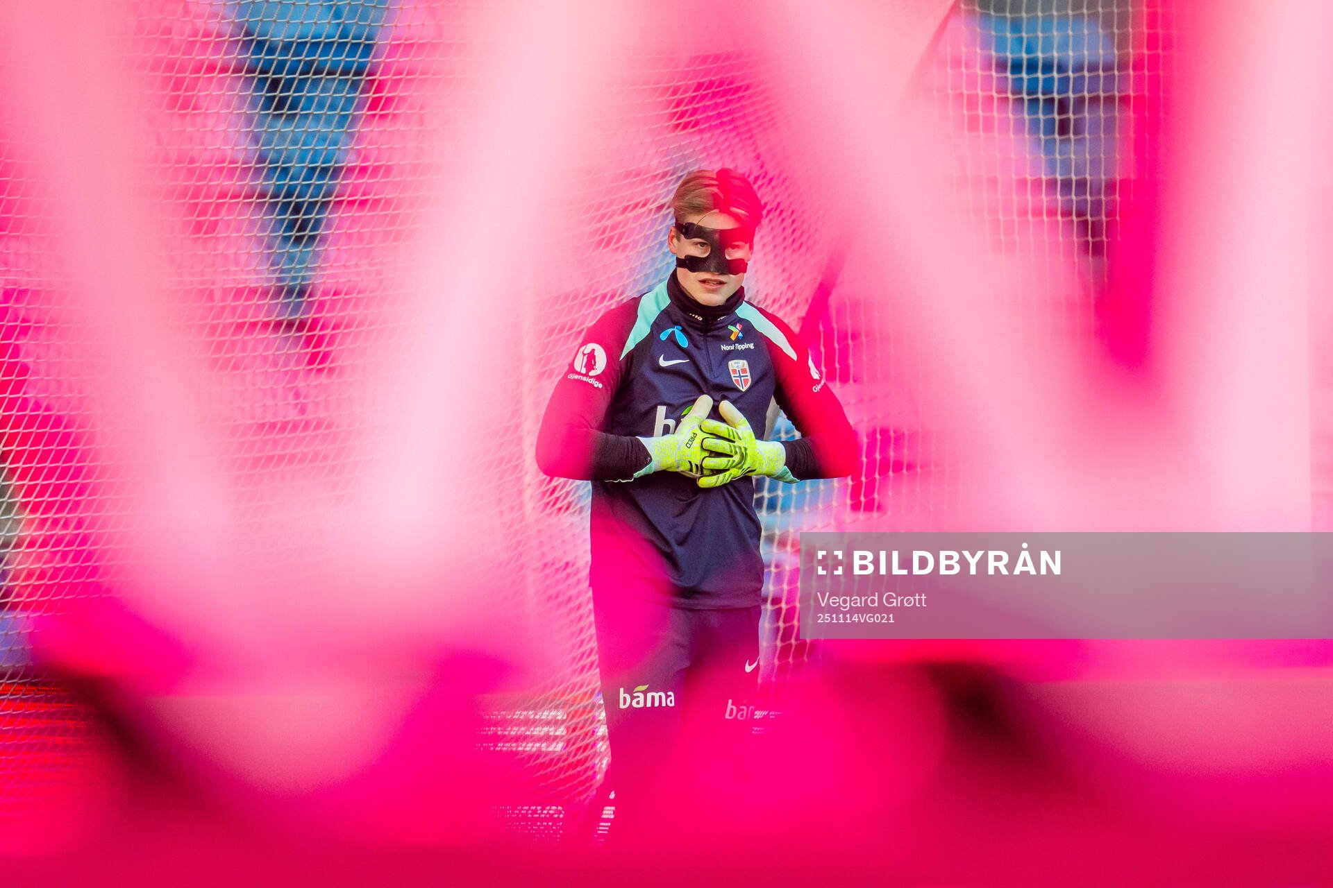 Goalkeeper Sander Tangvik of the Norwegian national