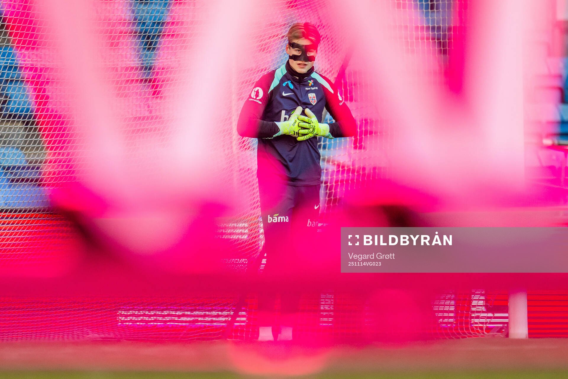 Goalkeeper Sander Tangvik of the Norwegian national