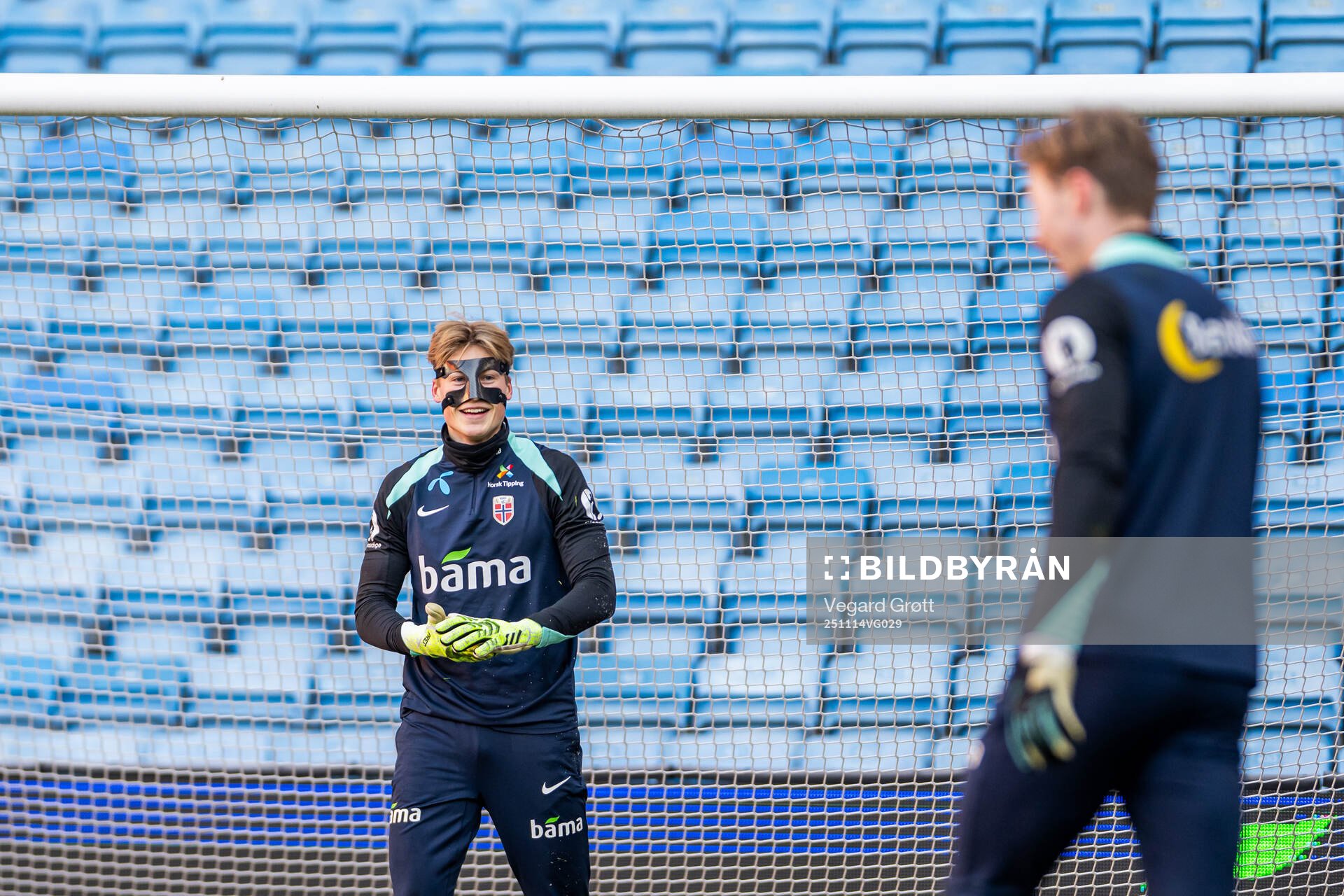 Goalkeeper Sander Tangvik of the Norwegian national