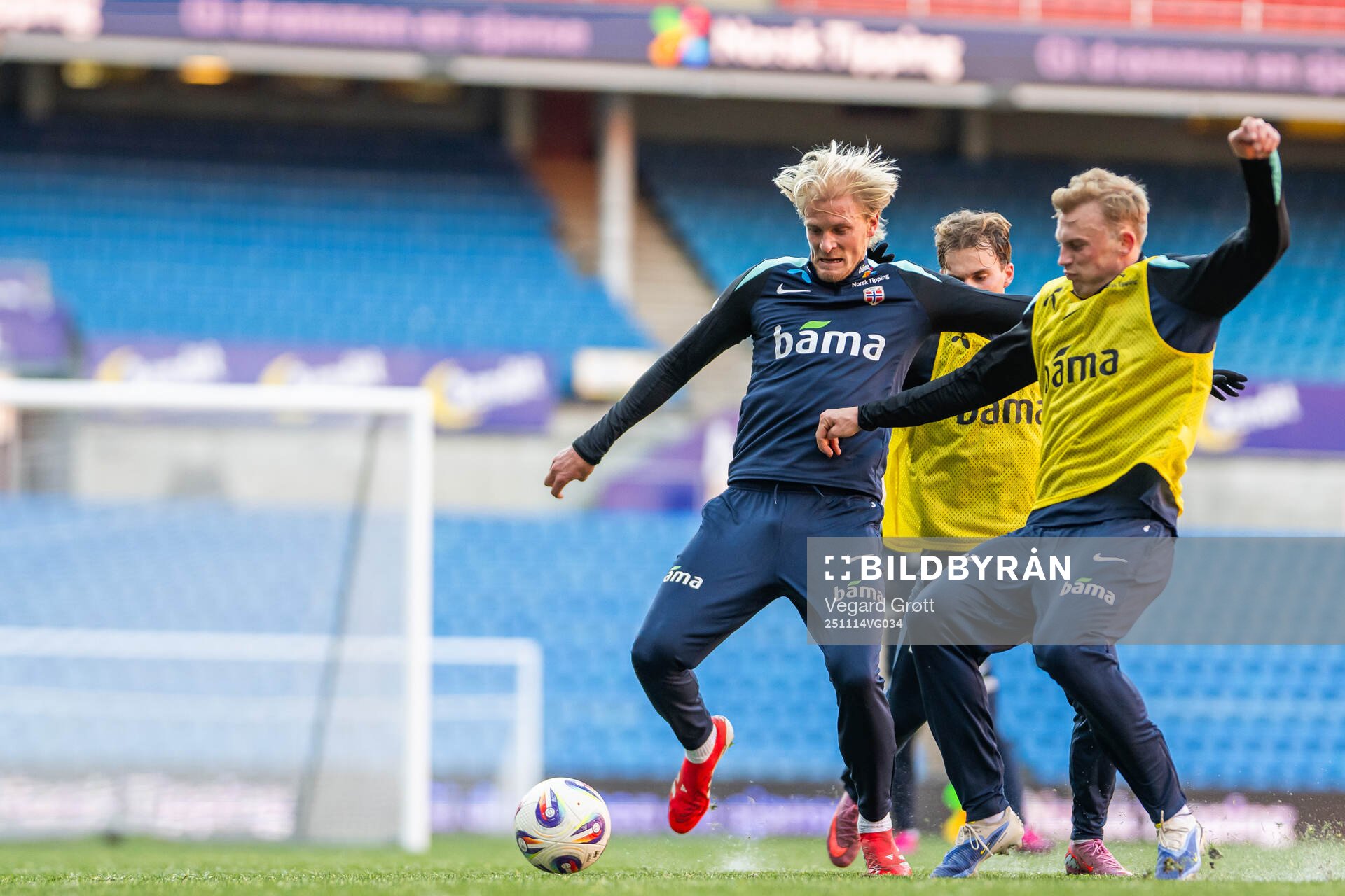 Morten Thorsby and Sondre Langås of the Norwegian national