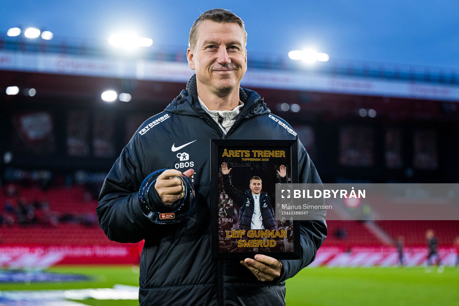 Leif Gunnar Smerud, head coach of Brann, with the manager