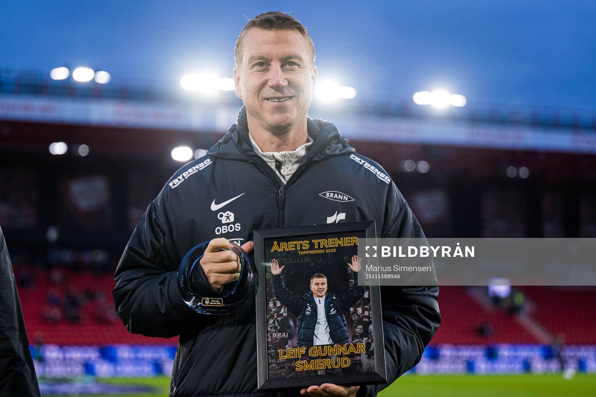 Leif Gunnar Smerud, head coach of Brann, with the manager