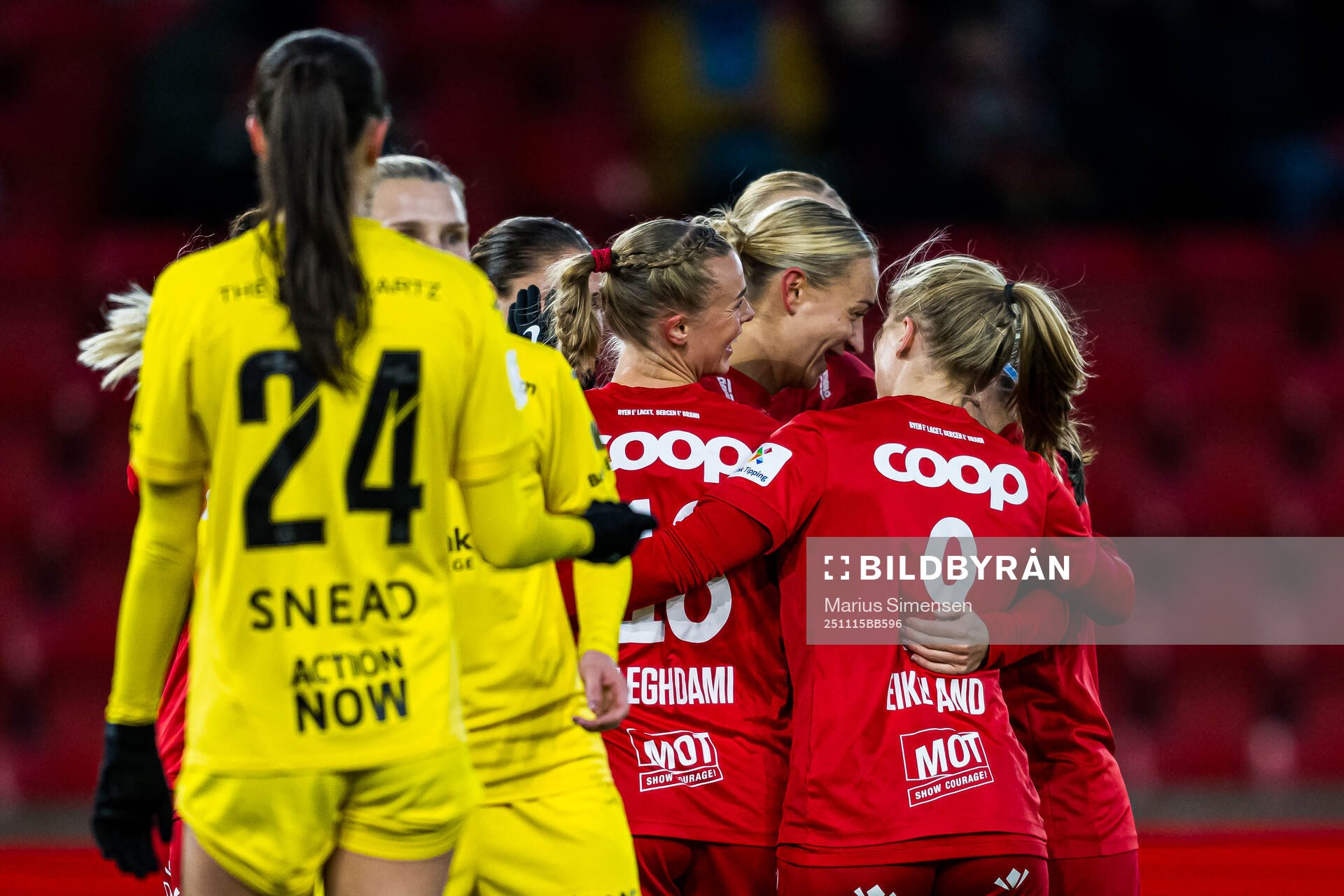 Lauren Alison Davidson of Brann celebrates