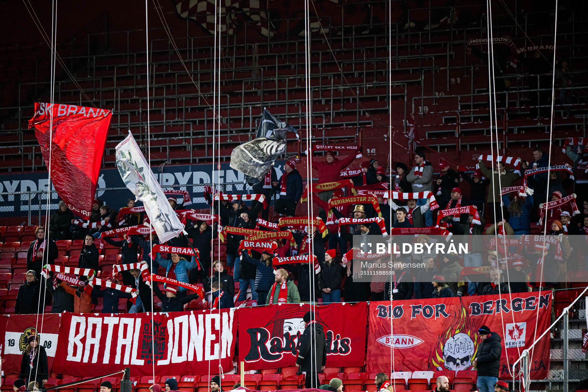 Spectators in the stands