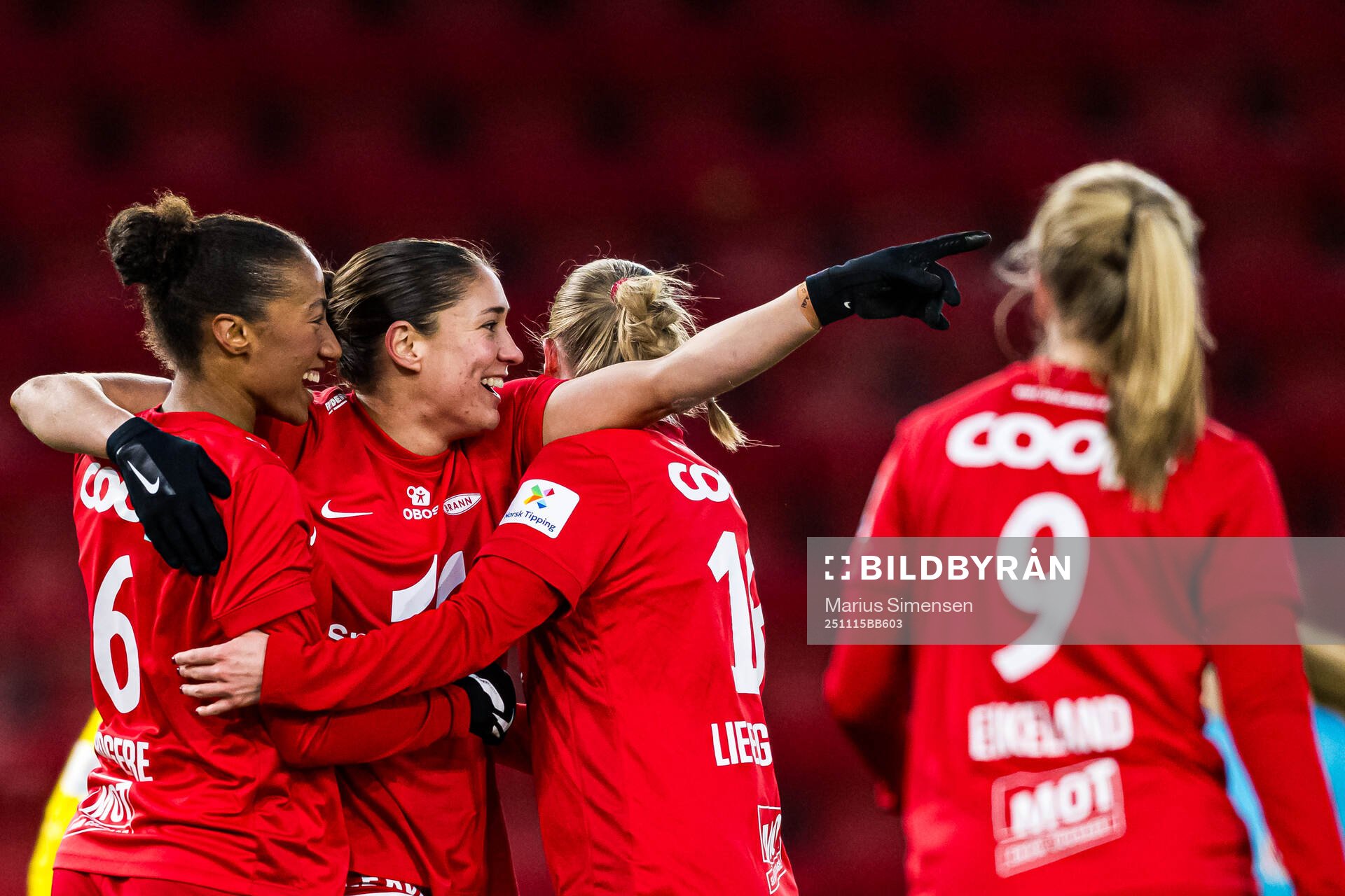 Brenna Lovera of Brann celebrates