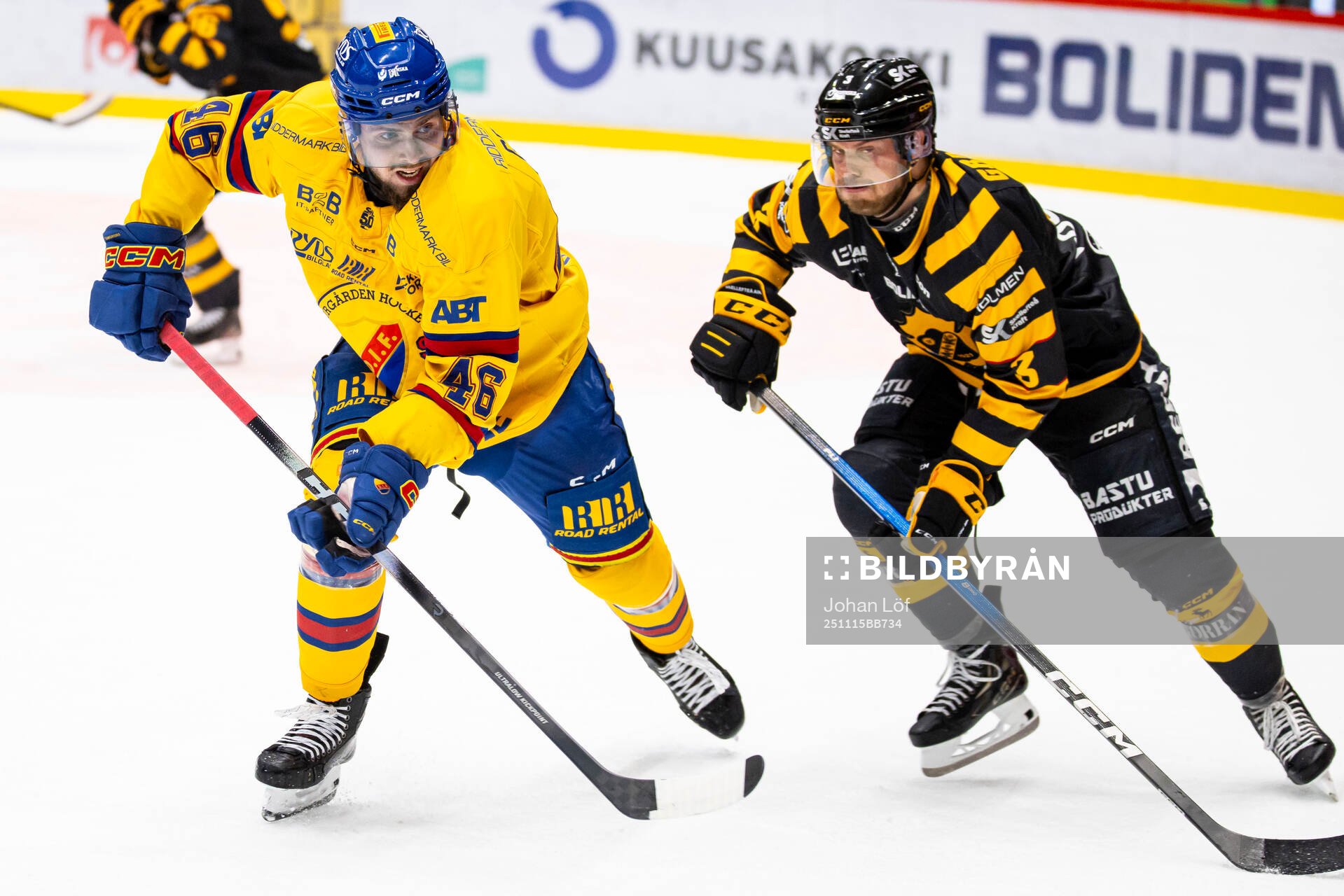 Djurgårdens Albin Grewe och Skellefteås Rasmus Bergqvist