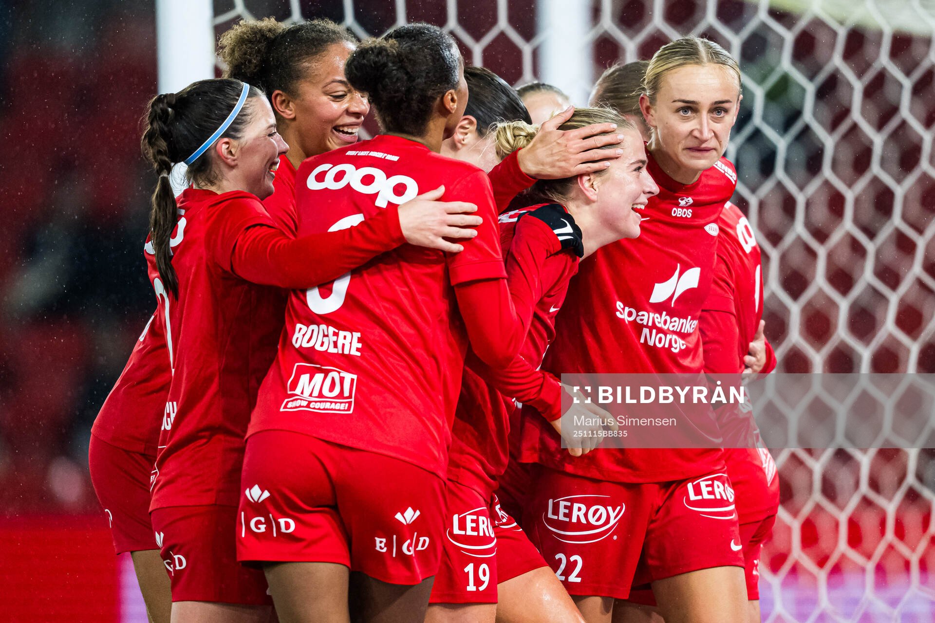Monica Isaksen of Brann celebrates